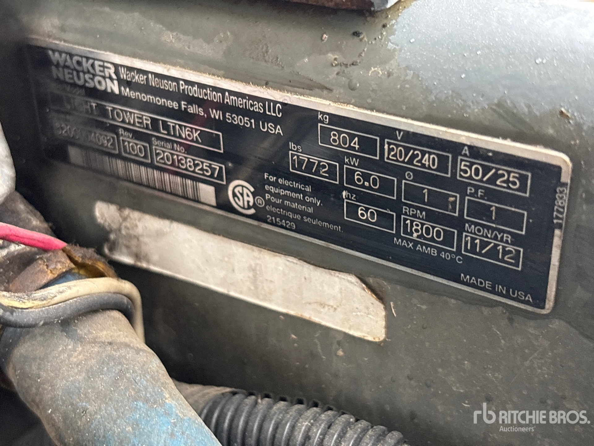 2012 Wacker Neuson LTN6K