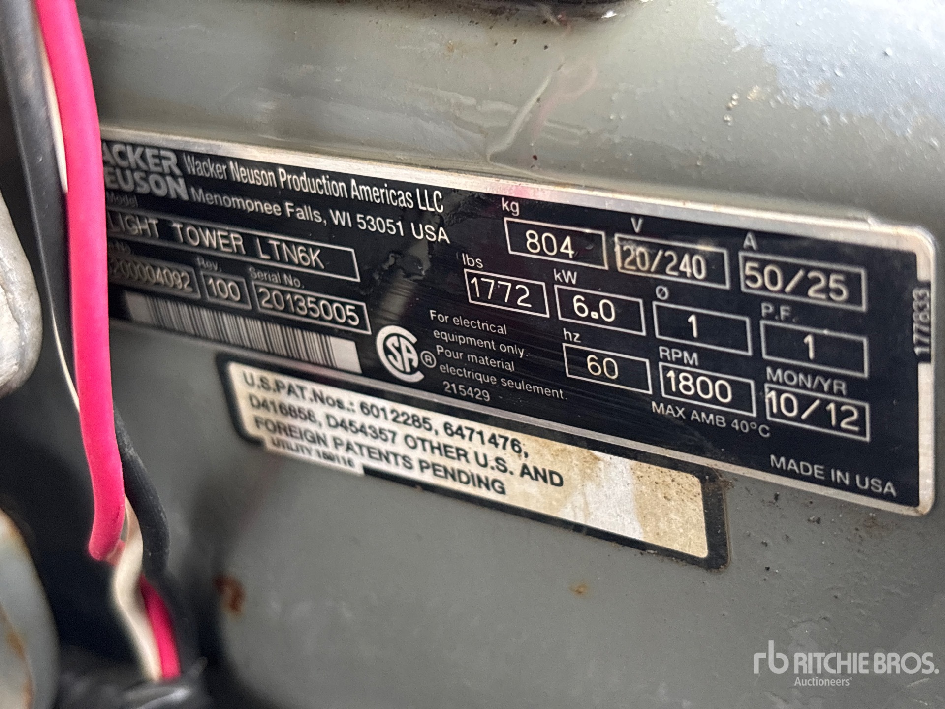 2012 Wacker Neuson LTN6K