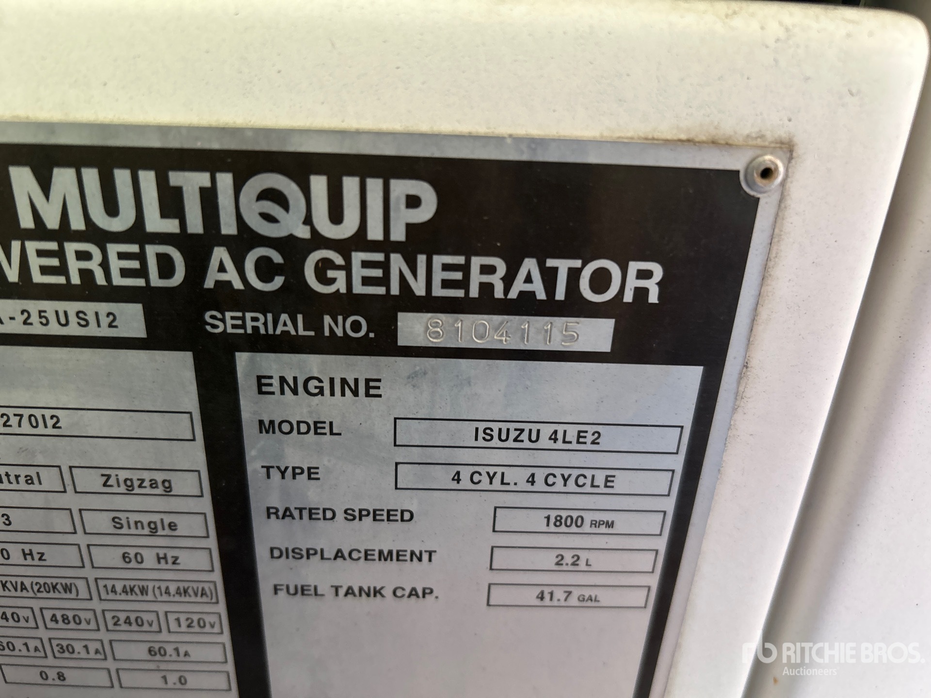 2012 Multiquip DCA-25USI2
