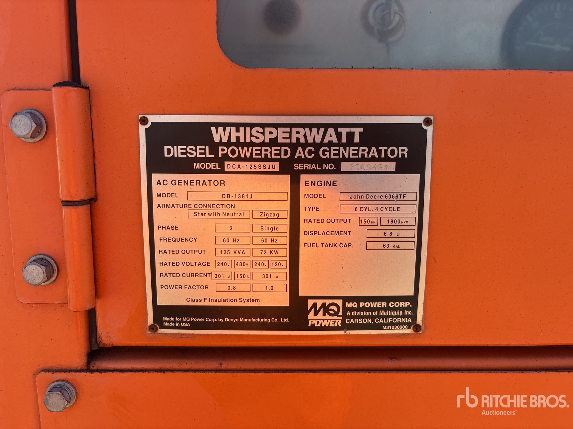 Whisperwatt DCA-125SSJU