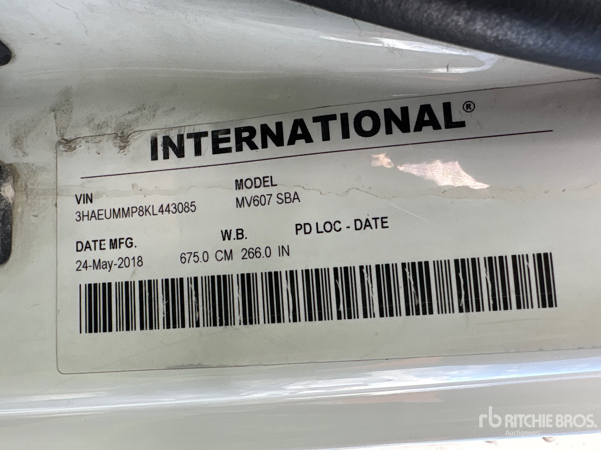 2019 International MV607