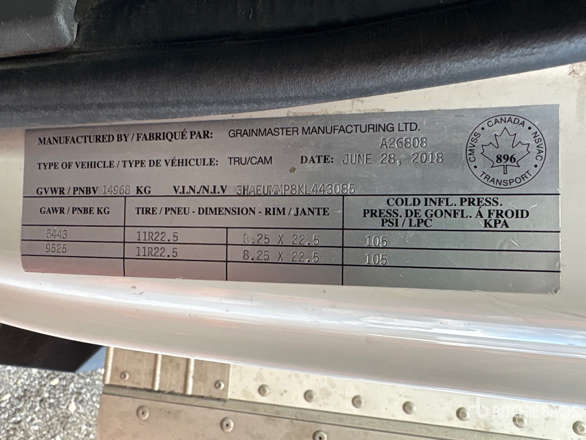 2019 International MV607