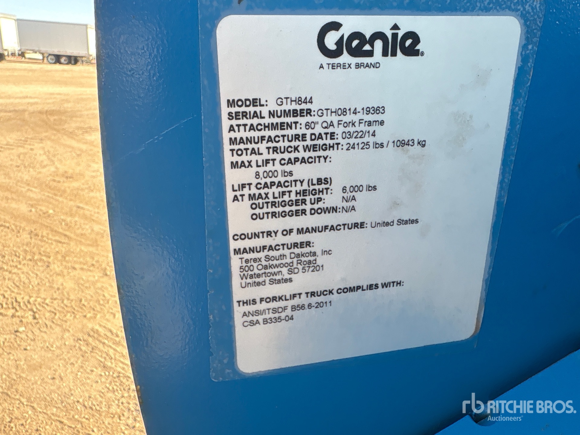 2014 Genie GTH-844