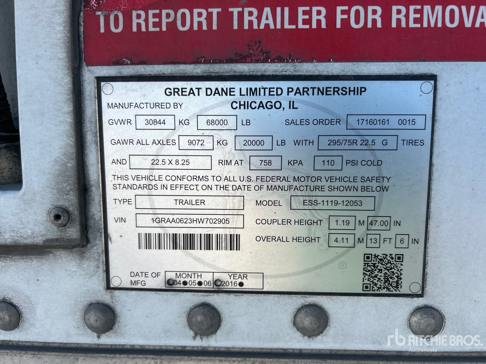 Photo of 2017 Great Dane 53 ft T/A