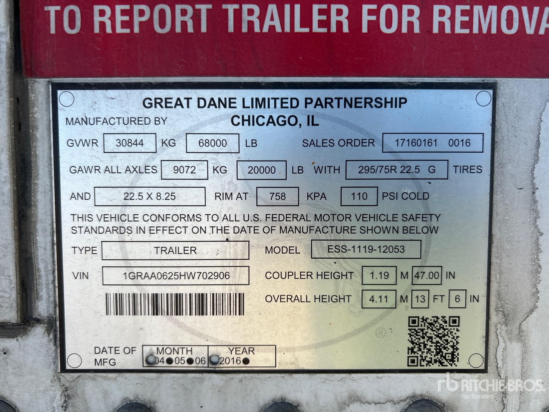 Photo of 2017 Great Dane 53 ft T/A