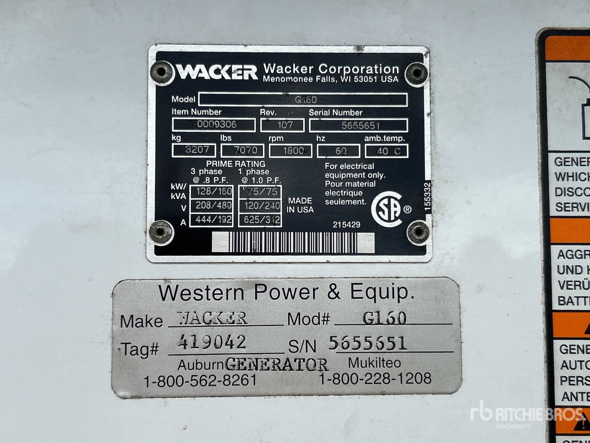 2006 Wacker Neuson G160
