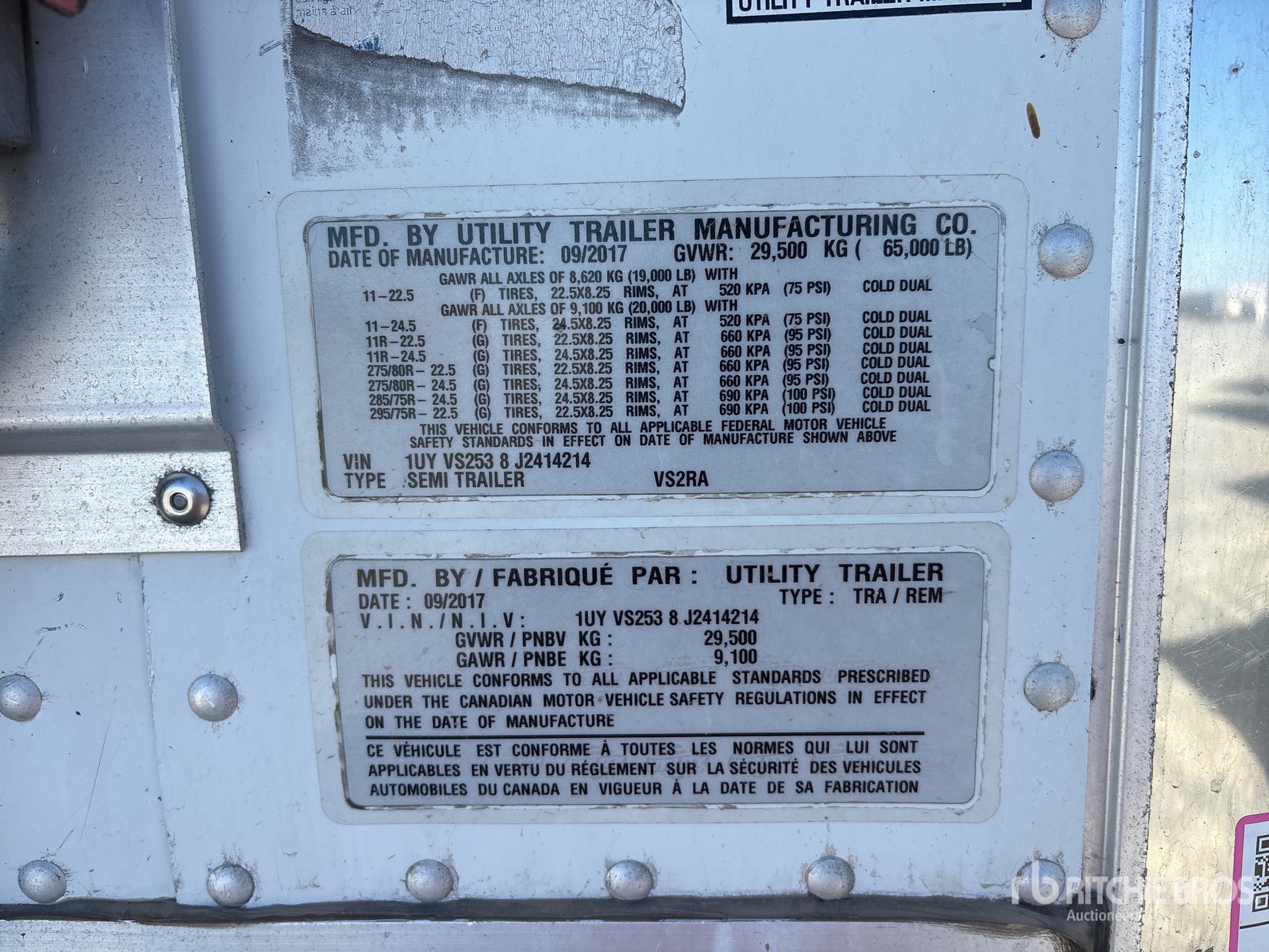 2018 Utility VS2RA
