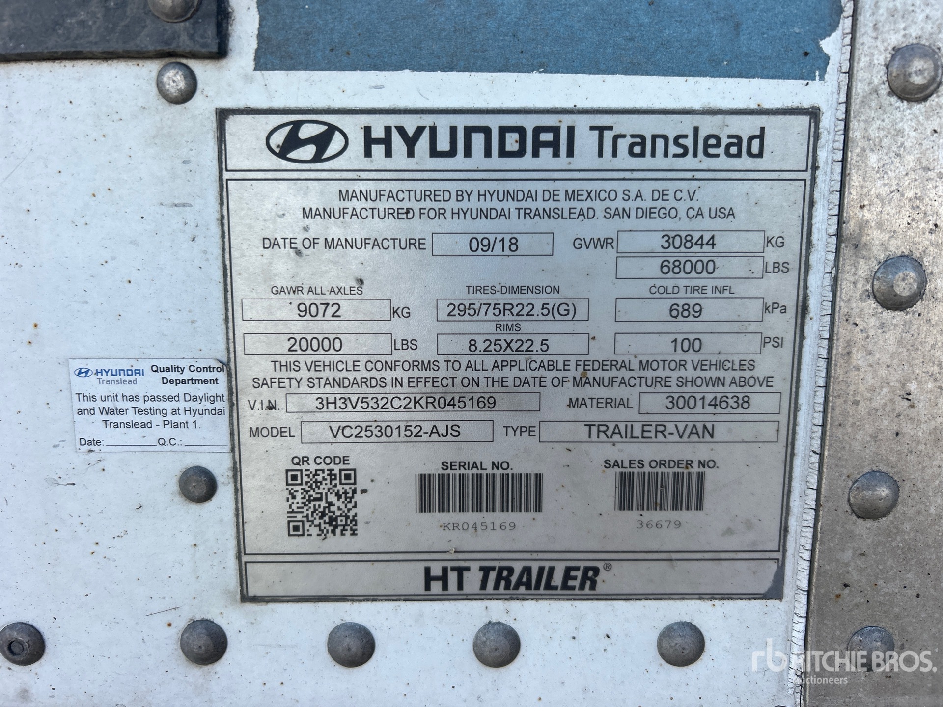 2019 Hyundai VC2530152-AJS