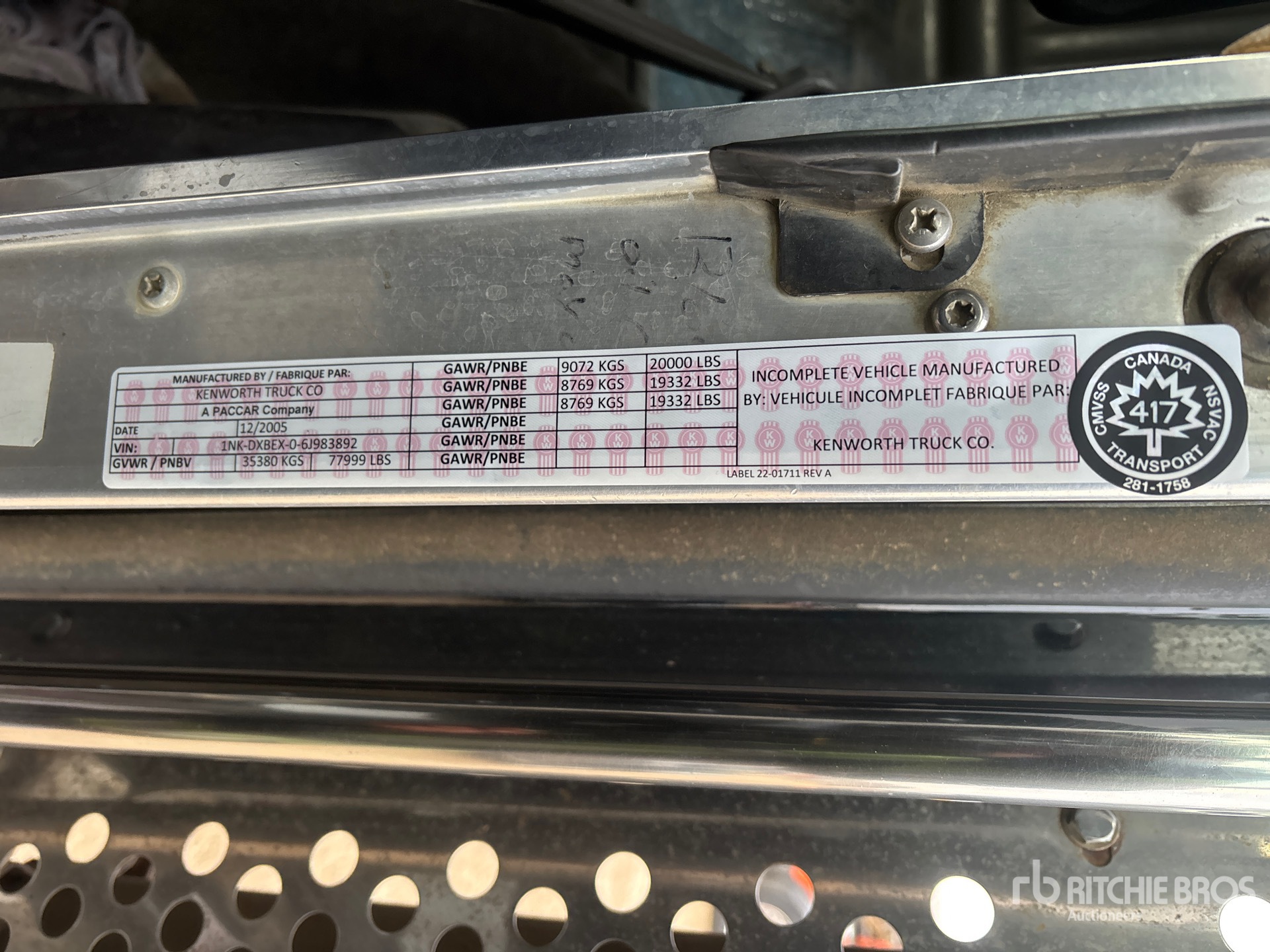 2006 Kenworth T800