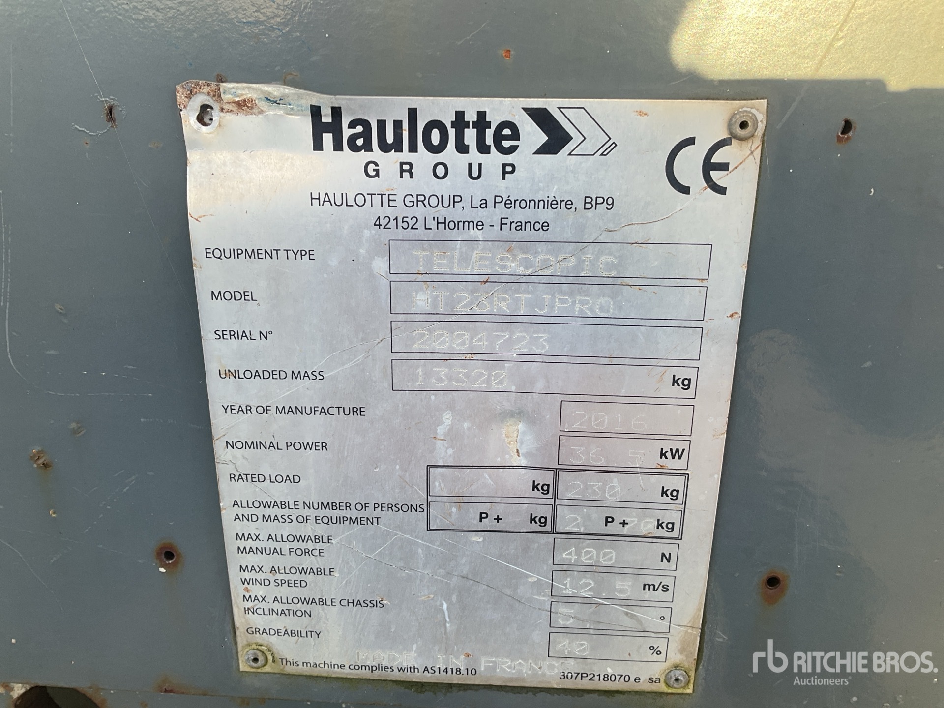 2016 Haulotte HT23RT J