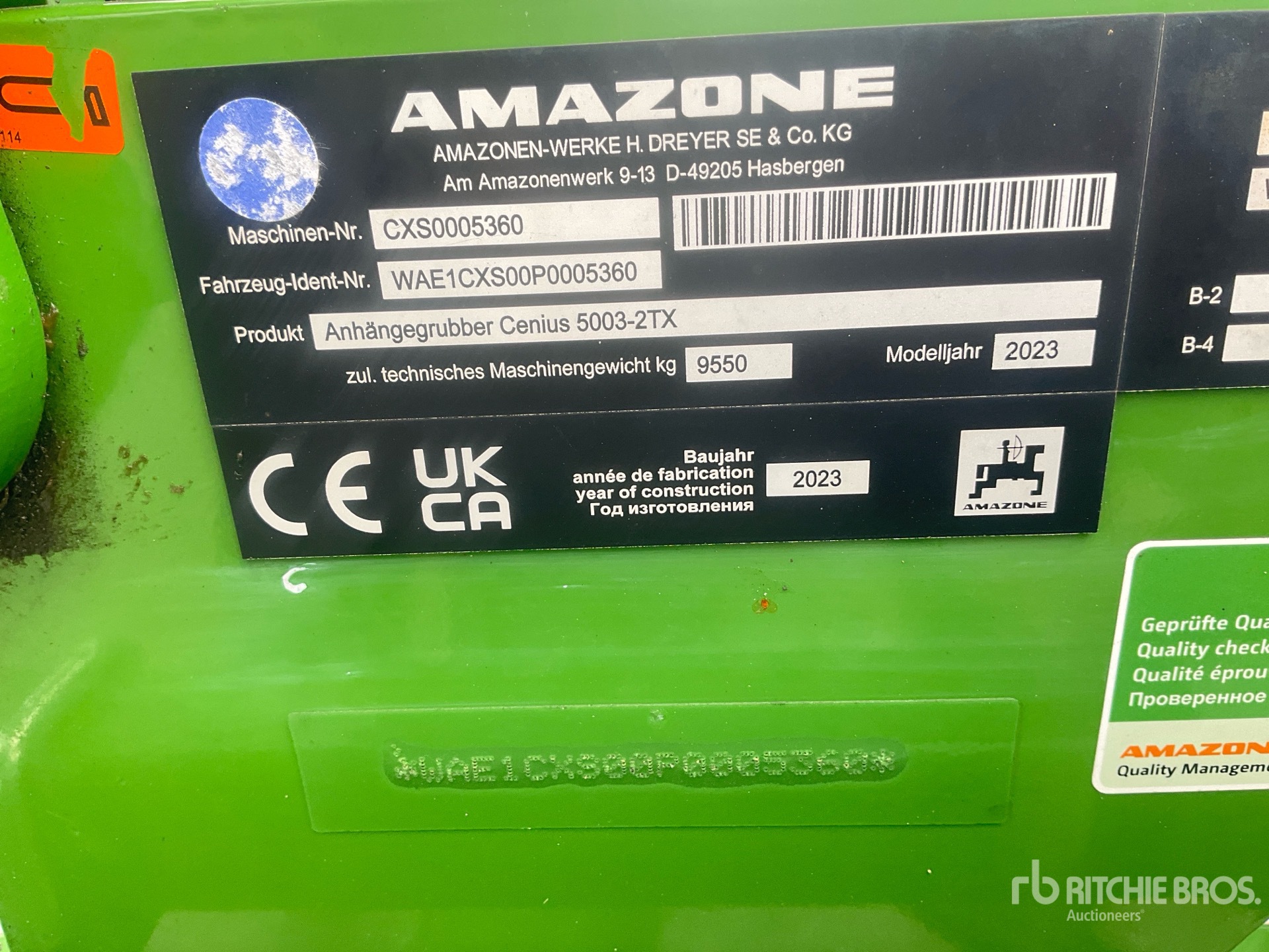 2023 Amazone CENIUS 5003-2TX