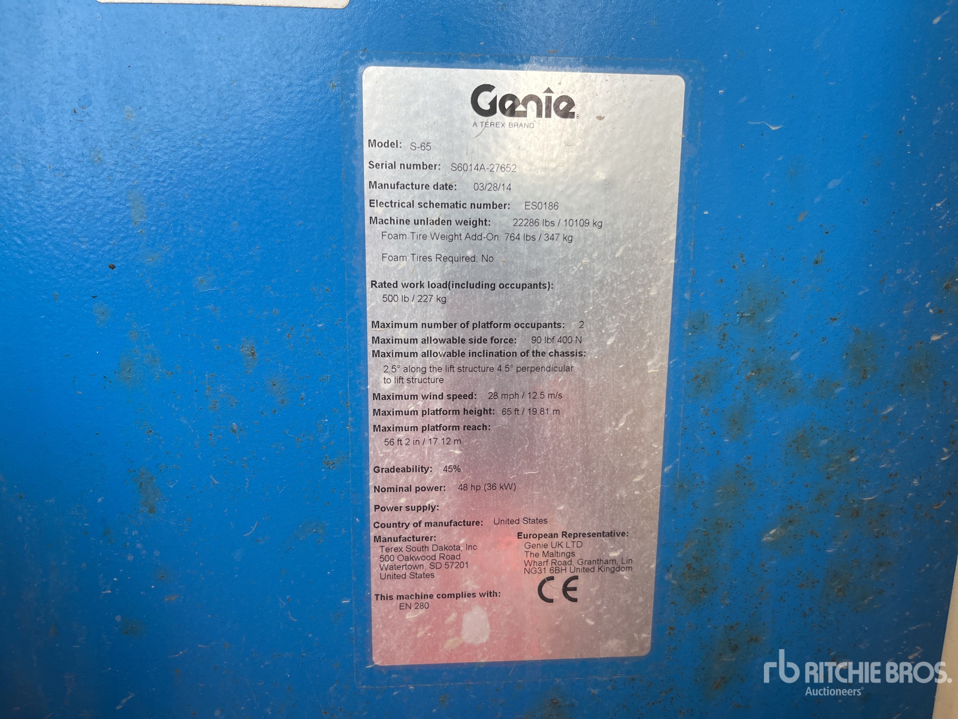 2014 Genie S-65