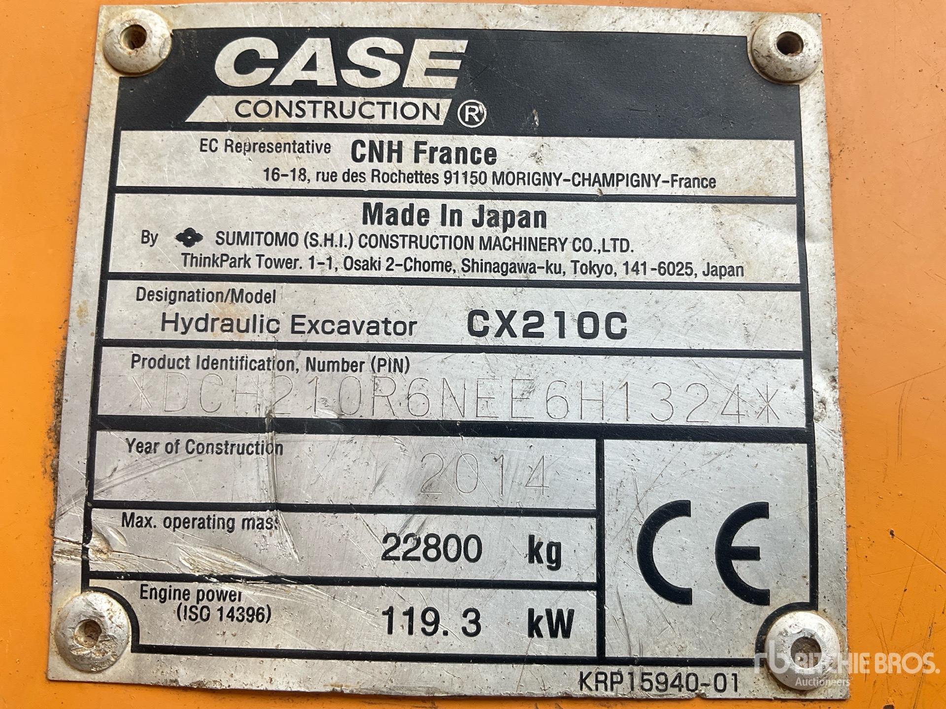 2014 Case CX210C