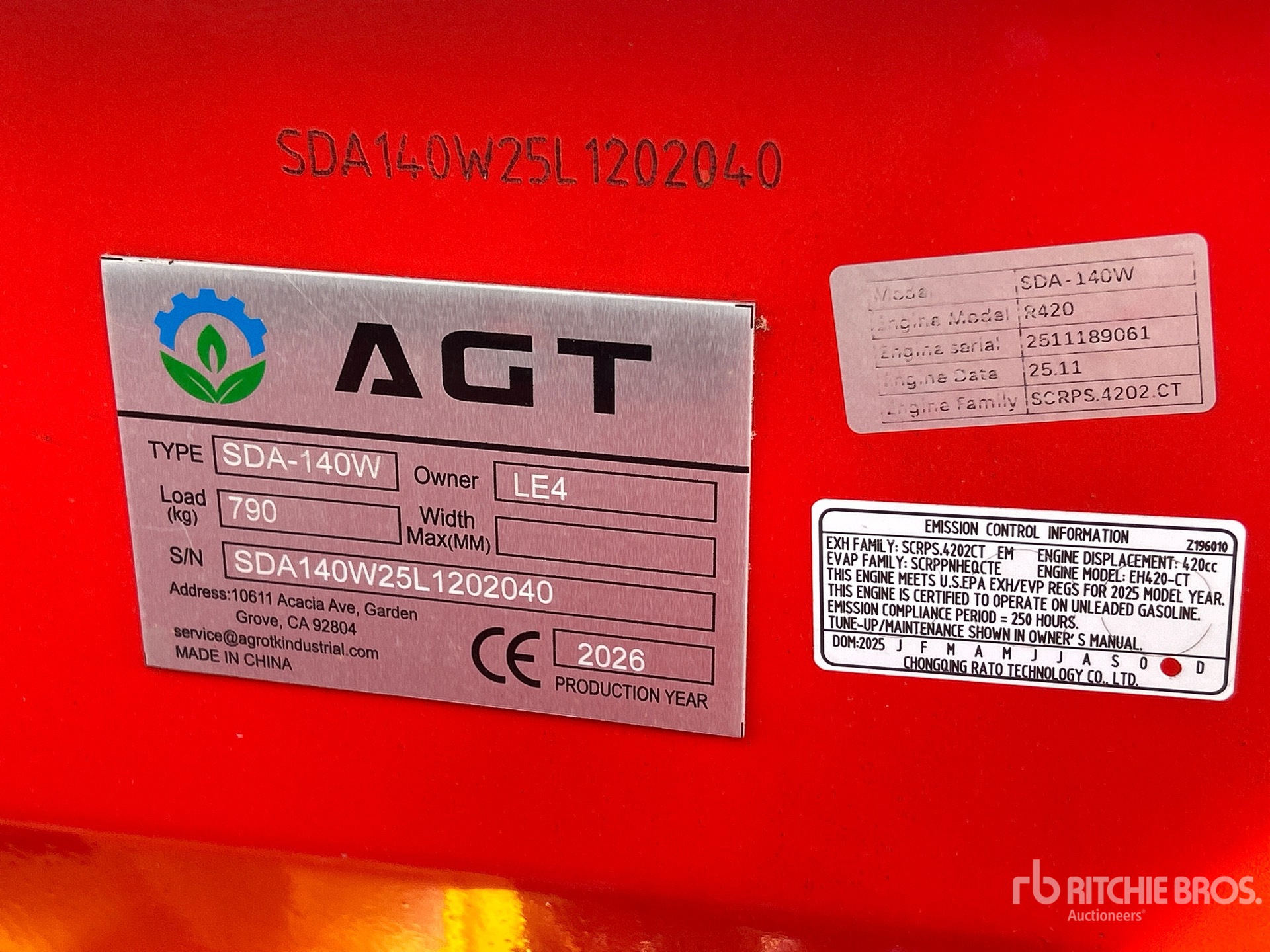 2026 AGT SDA140T