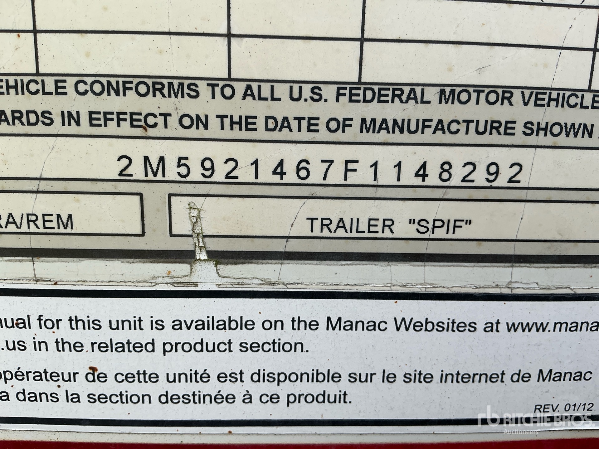 2015 Manac 48 FT T/A