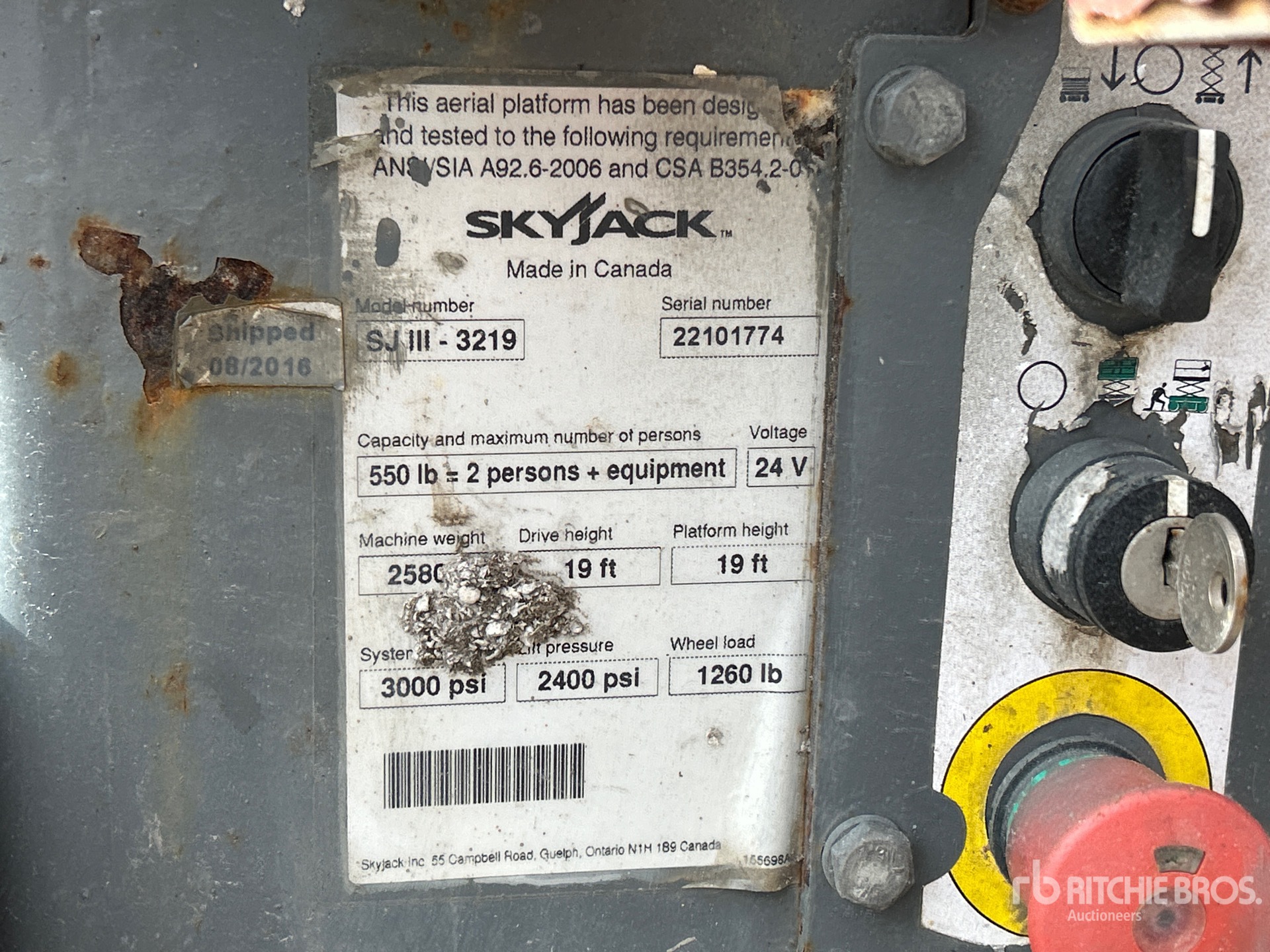 2016 Skyjack SJIII3219