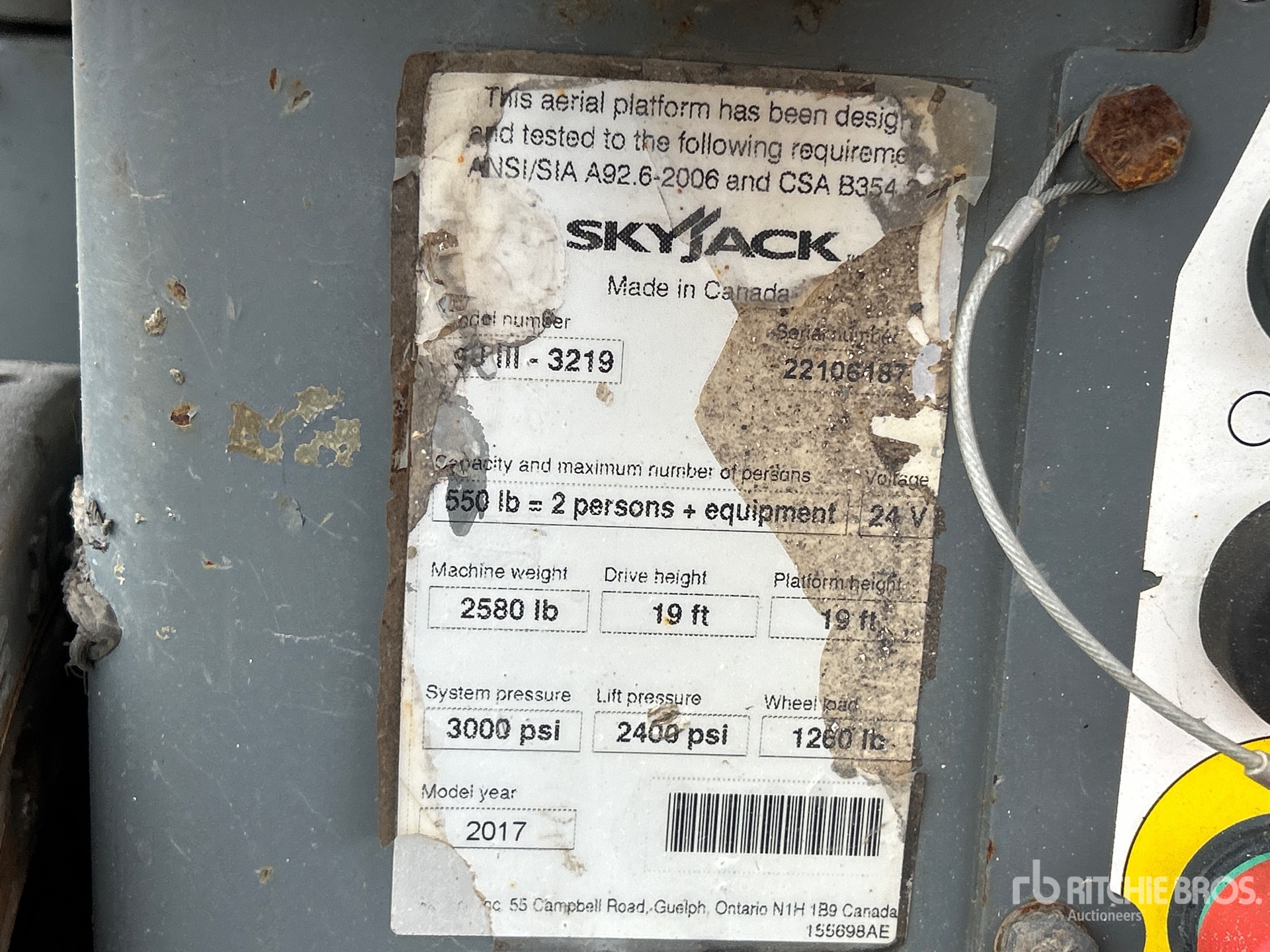 2017 Skyjack SJIII3219