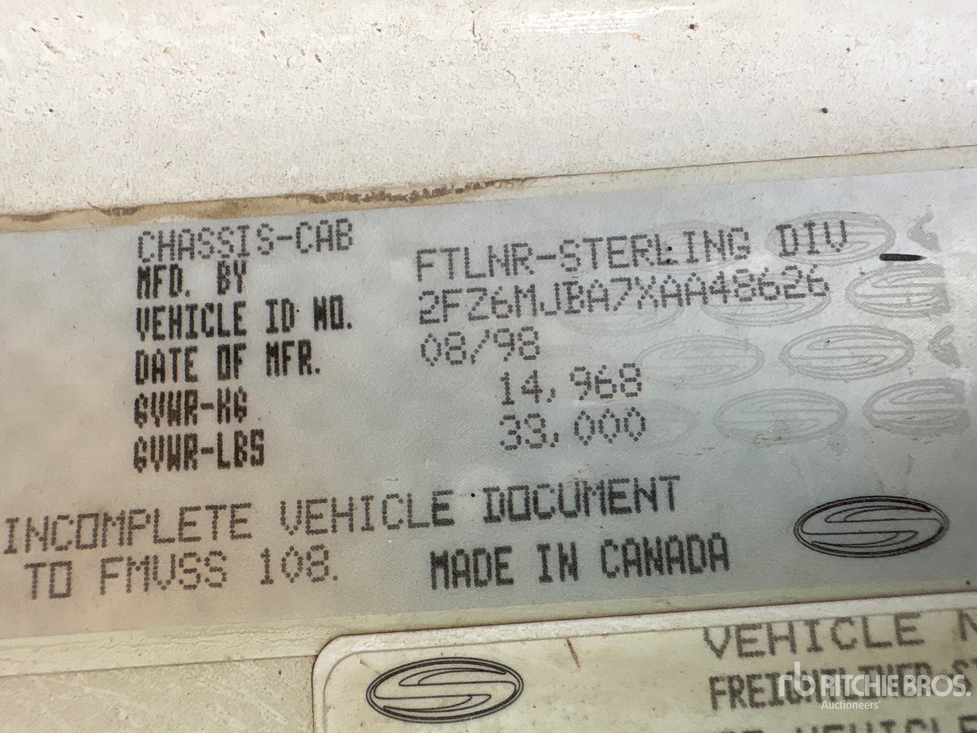 1999 Sterling L8513