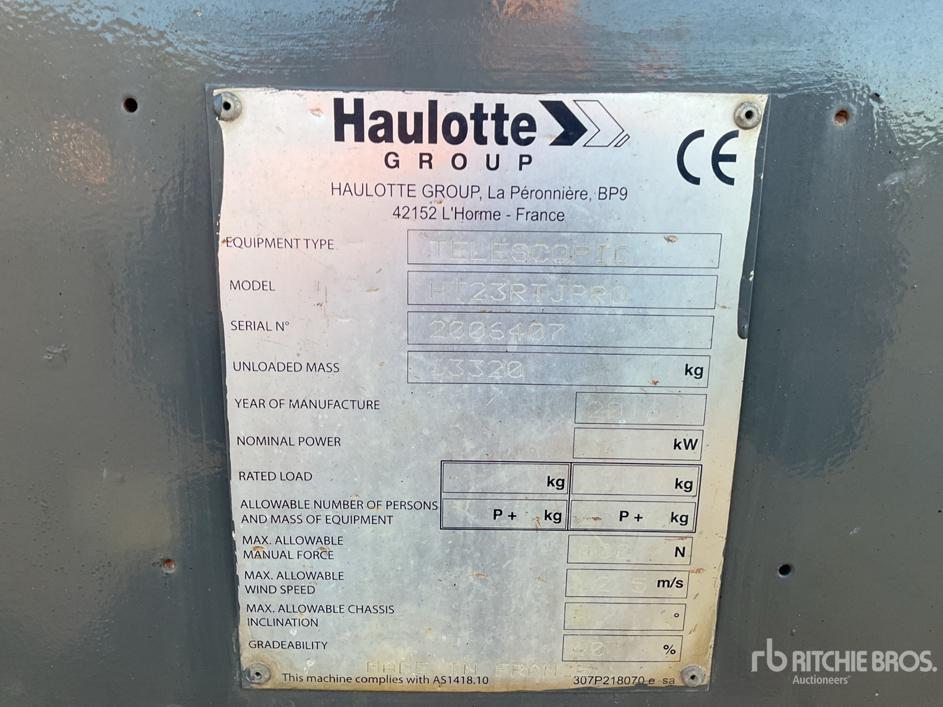 2016 Haulotte HT23RTJ