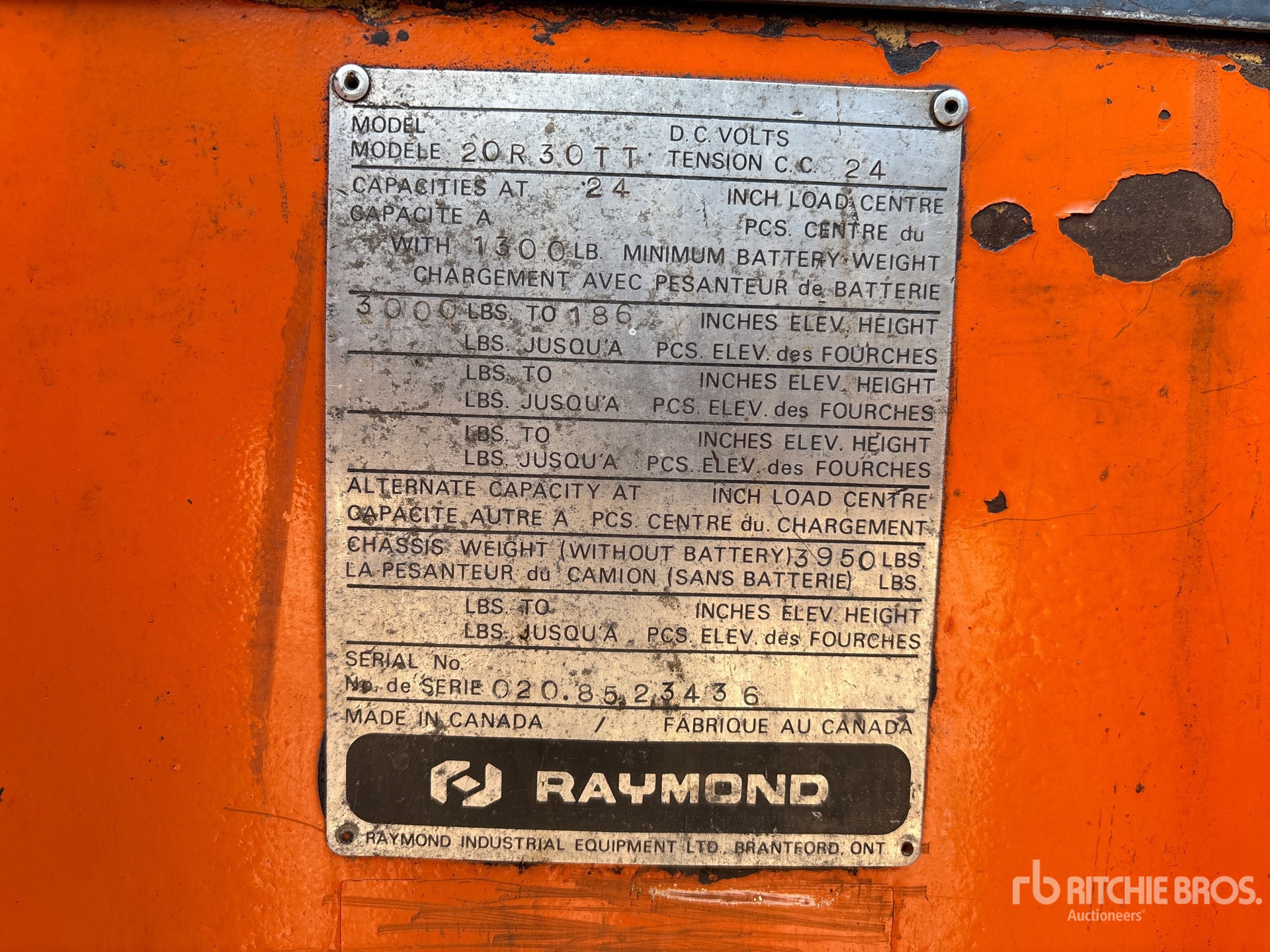 1985 Raymond 20R30TT