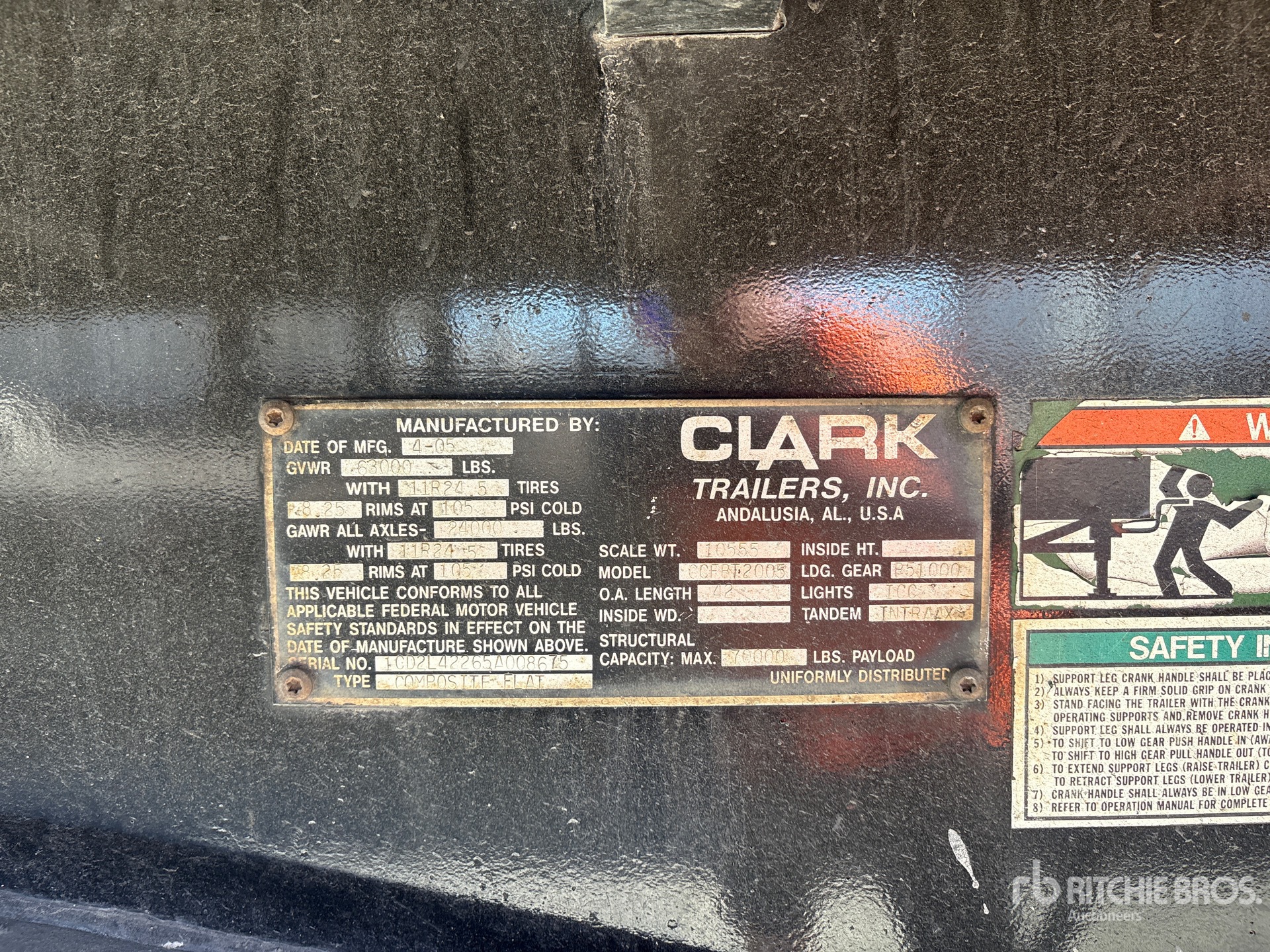 2005 Clark 42 FT T/A