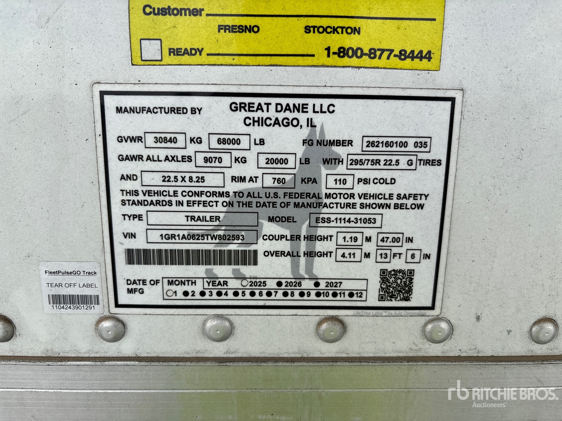 2026 Great Dane ESS-1114-31053