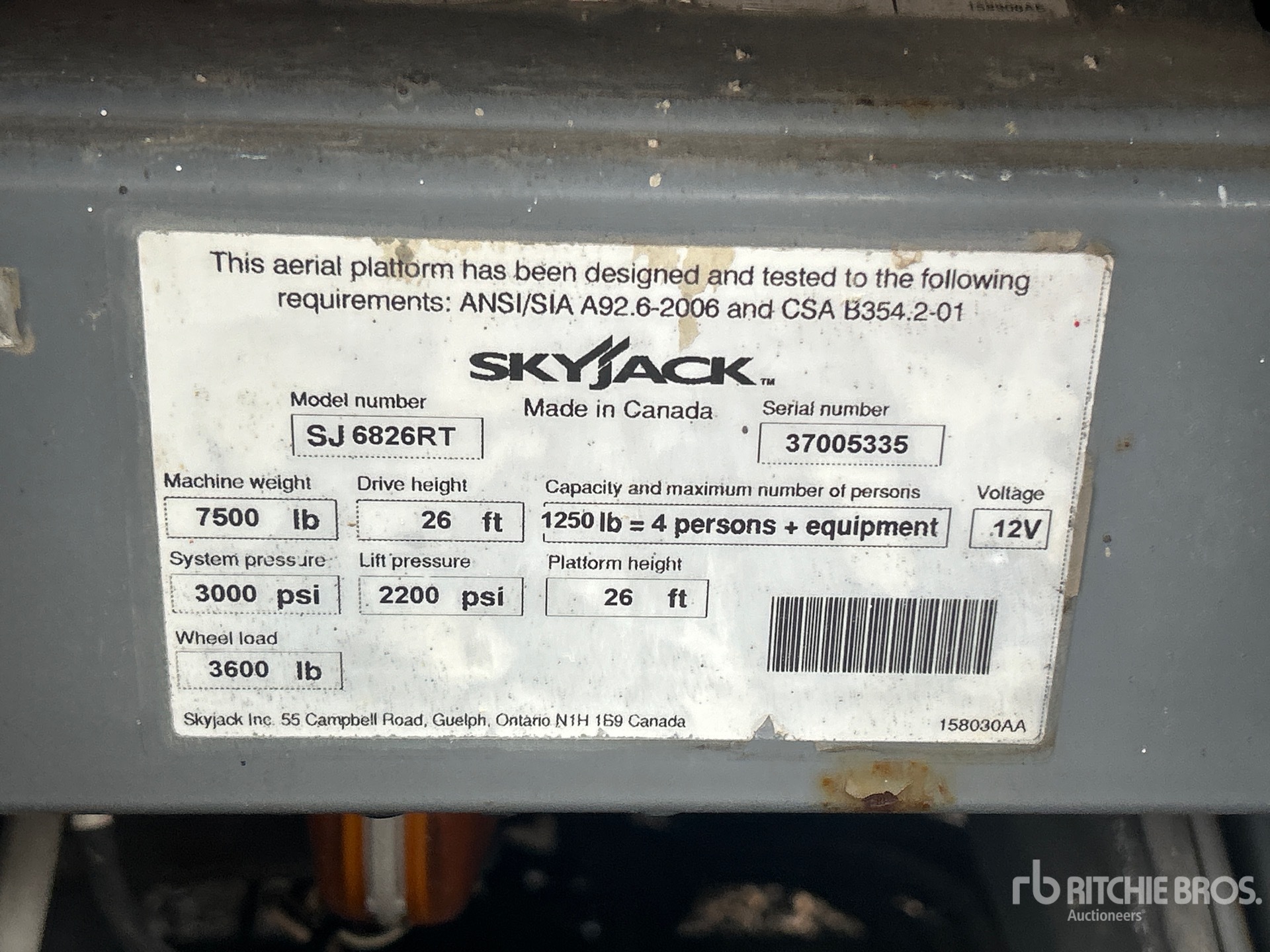 2014 Skyjack SJ6826 RT