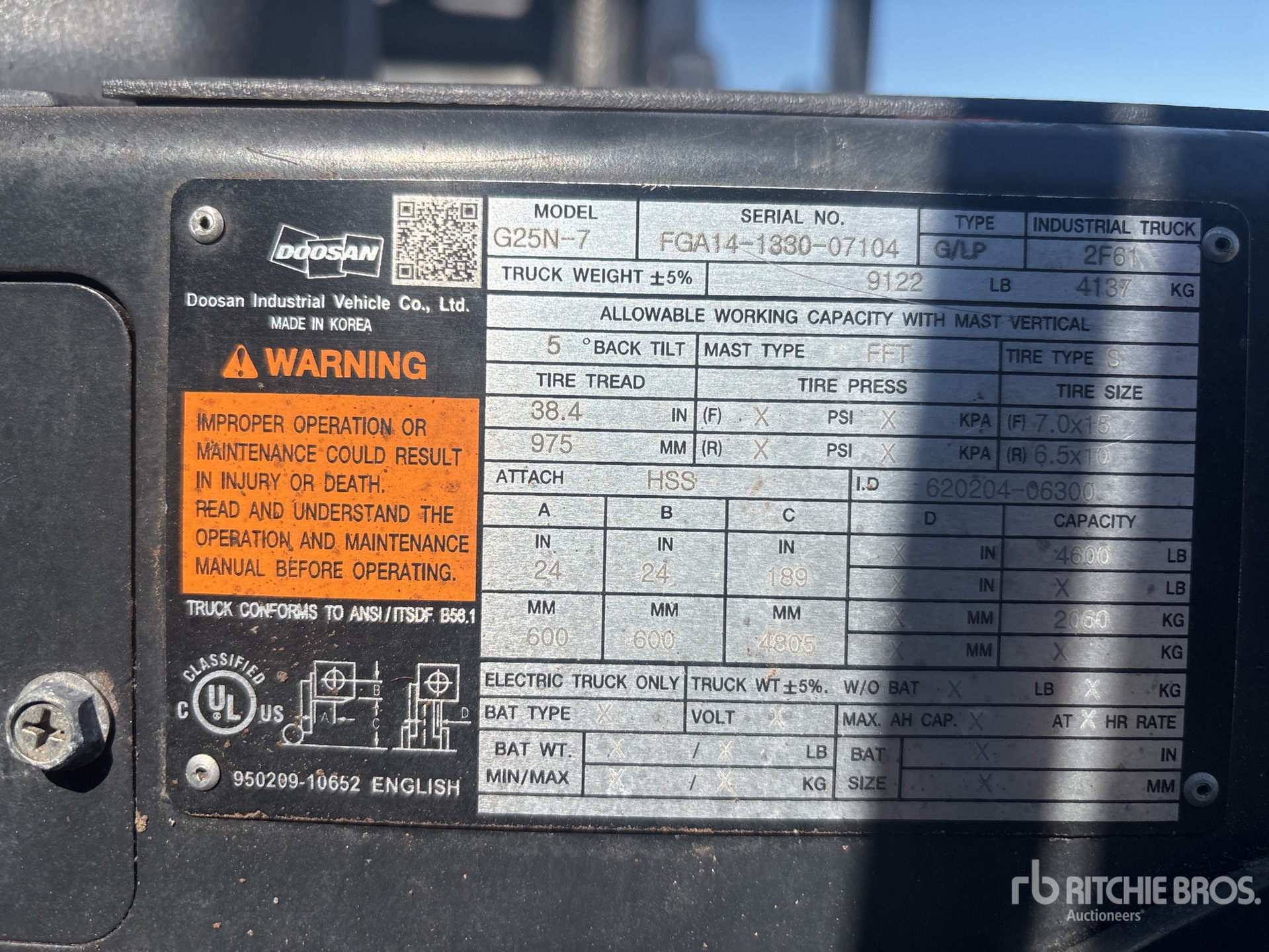 Doosan G25N-7