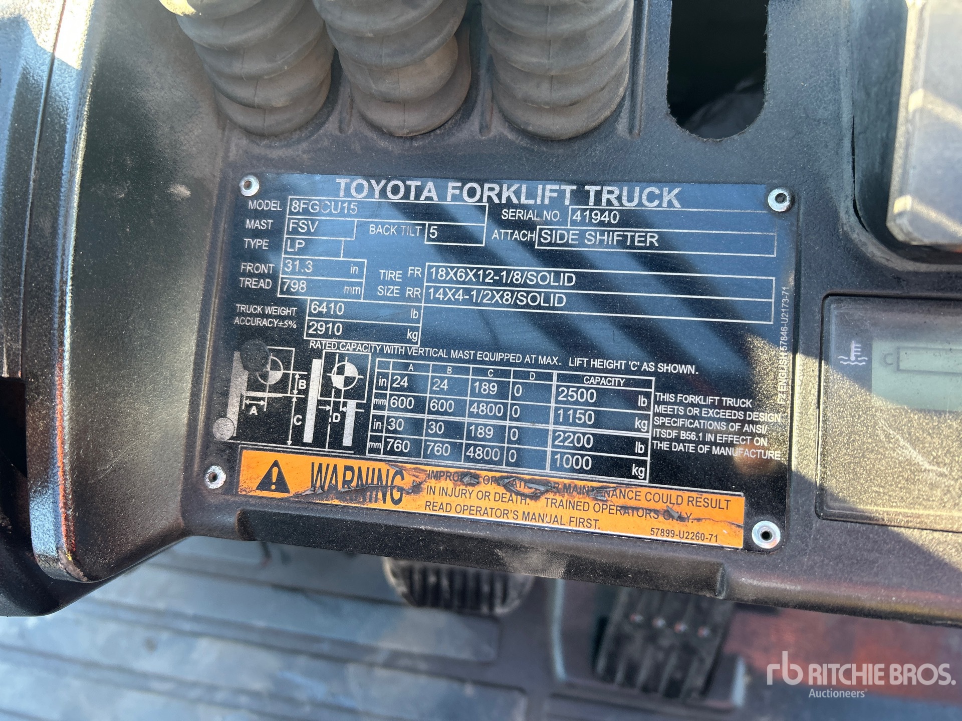 2019 Toyota 8FGCU15