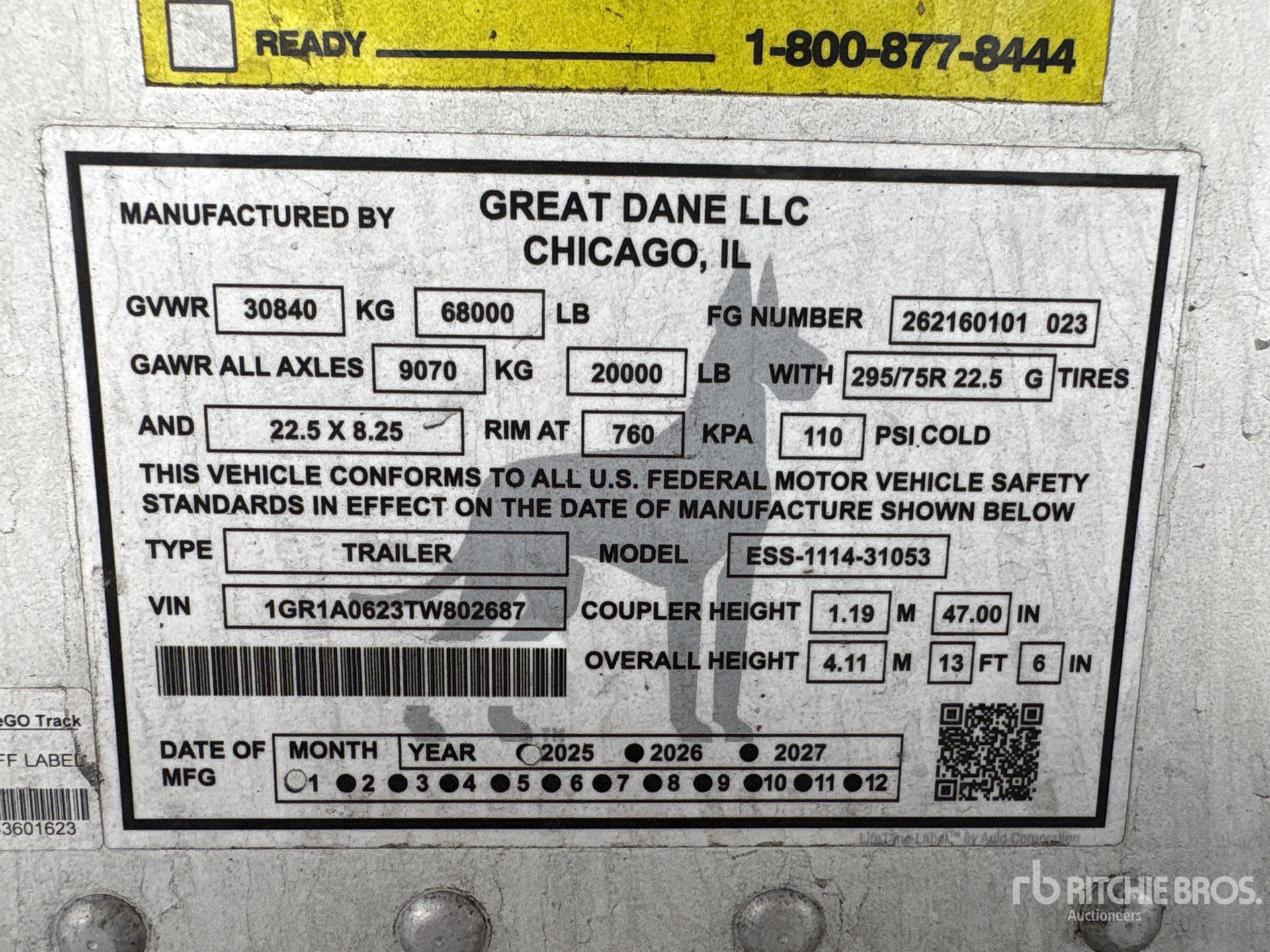 2026 Great Dane ESS-1114-31053