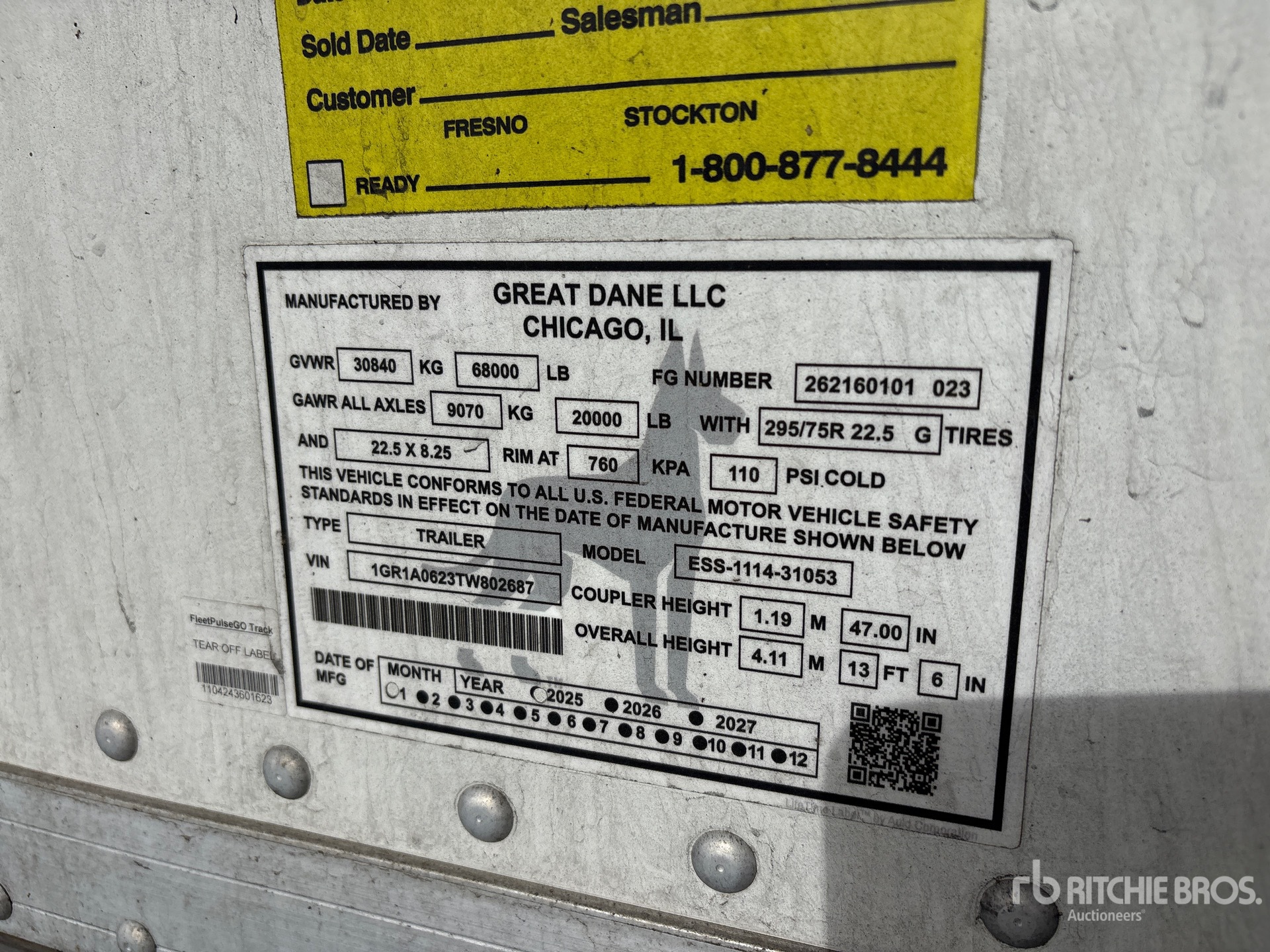 2026 Great Dane ESS-1114-31053