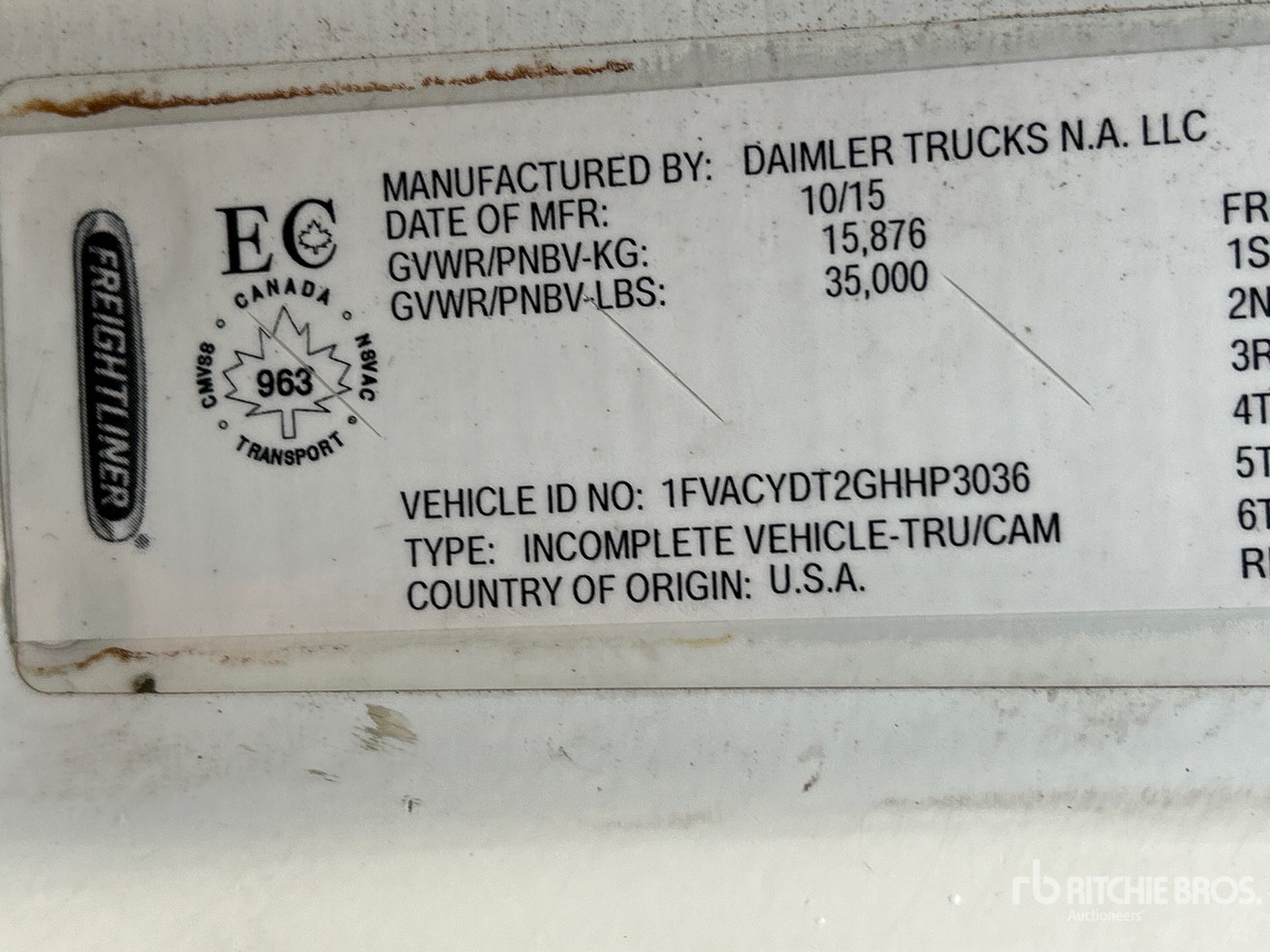 2016 Freightliner M2 106