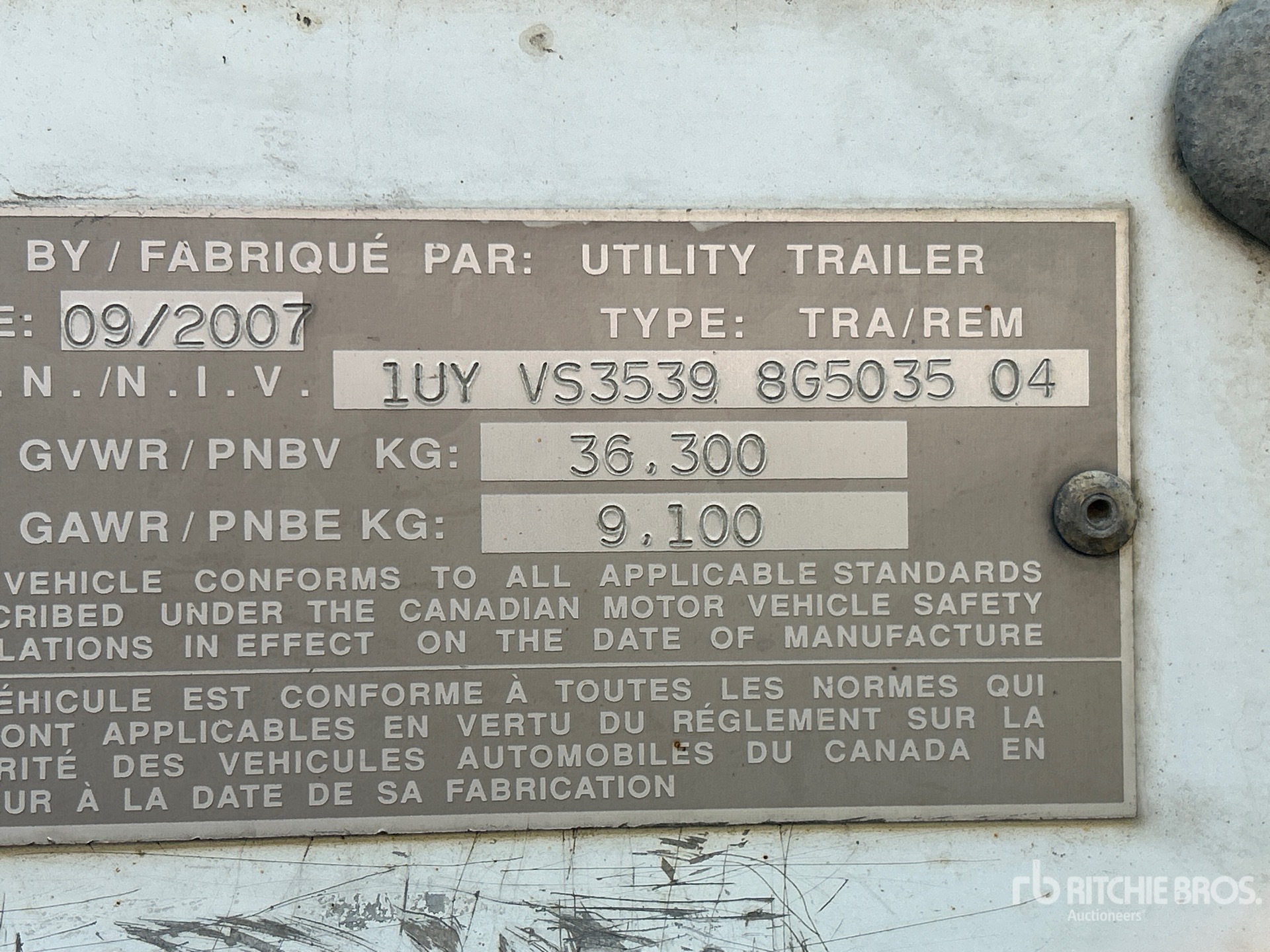2008 Utility 53 FT X 102 IN TRI/A HEATED