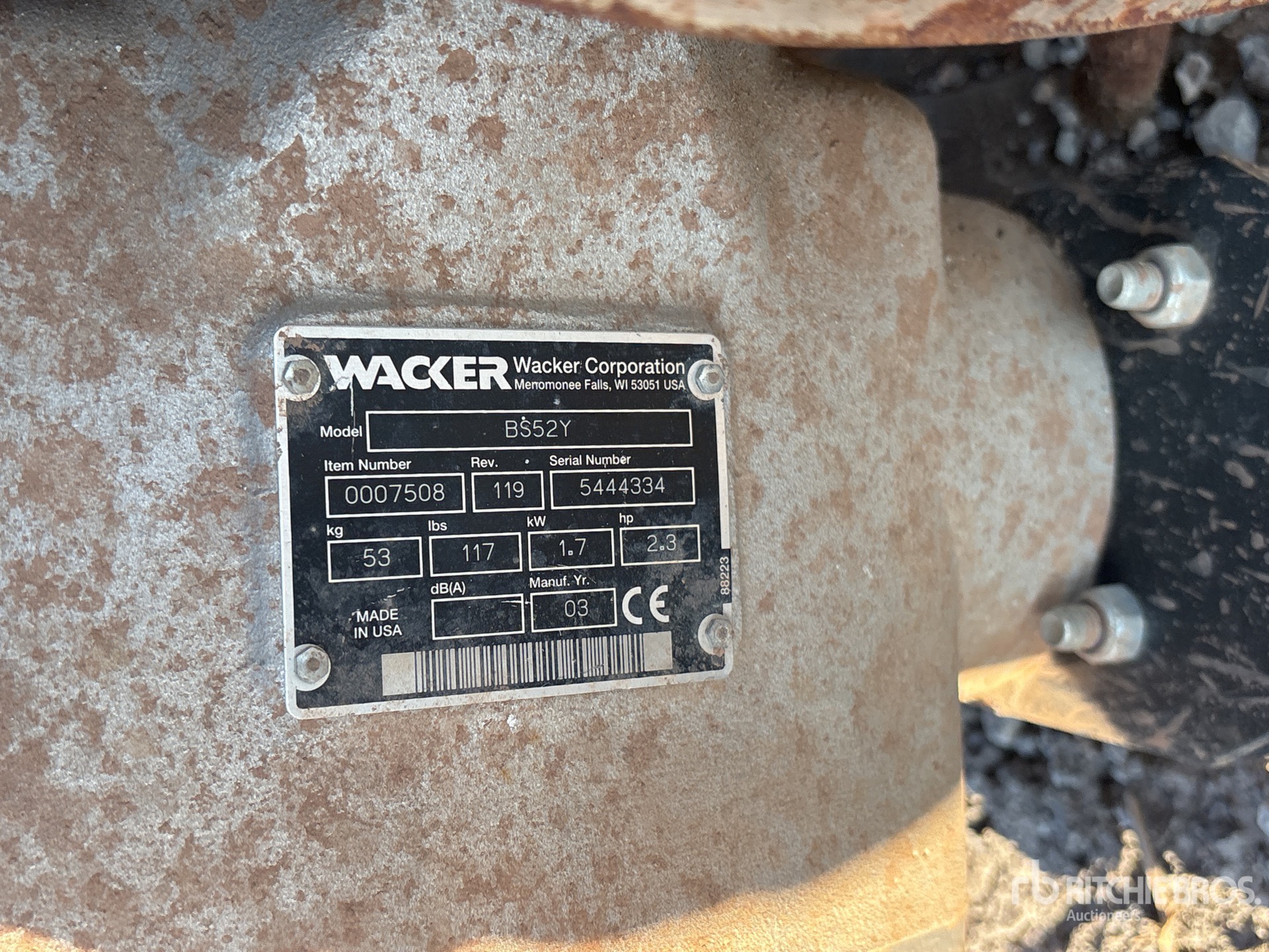 2003 Wacker Neuson BS52Y