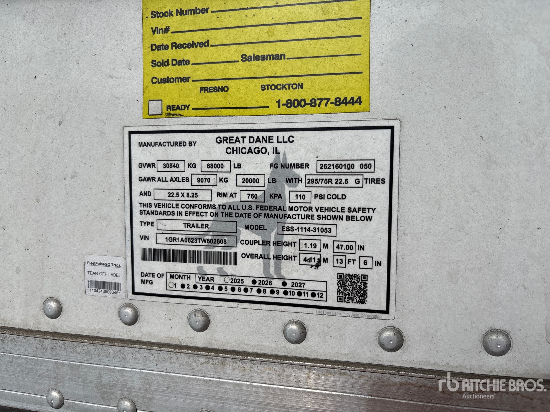 2026 Great Dane ESS-1114-31053