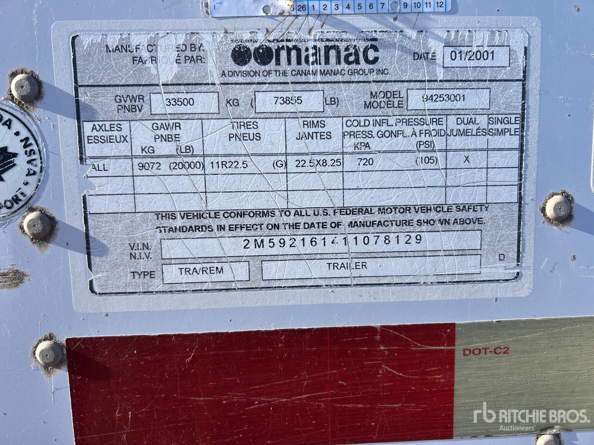 2001 Manac 94253001