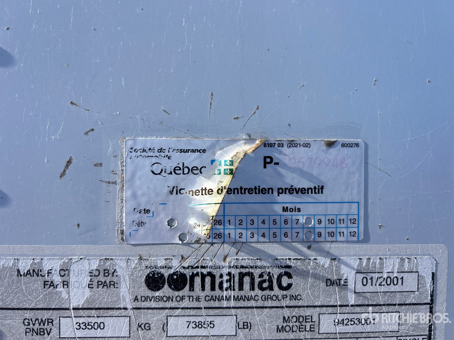 2001 Manac 94253001