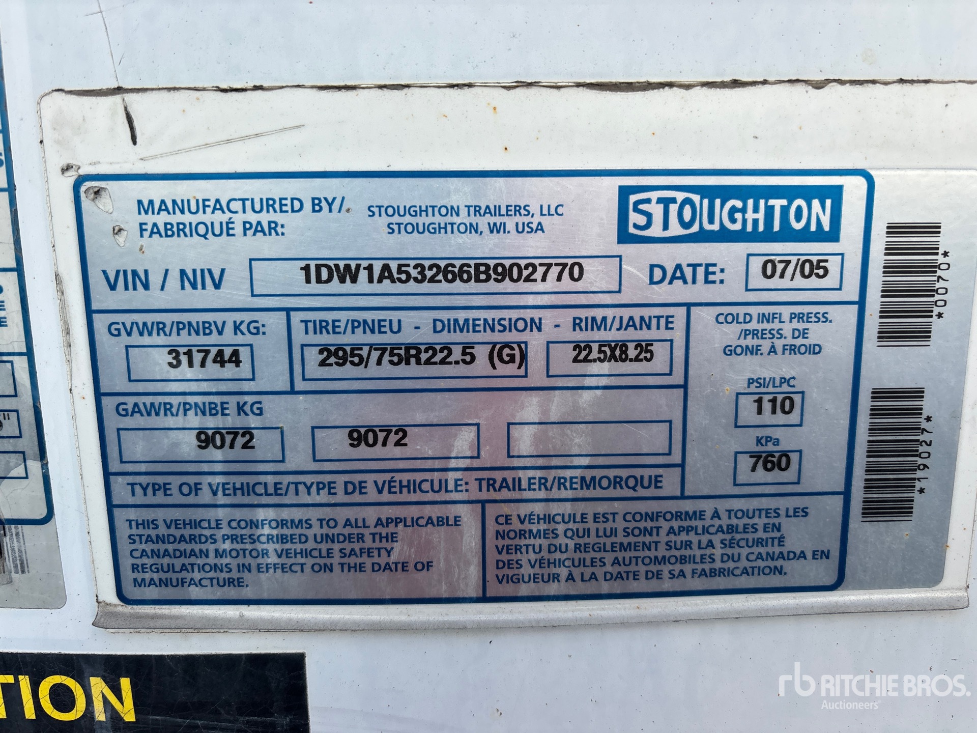 2006 Stoughton 53 FT X 102 IN T/A