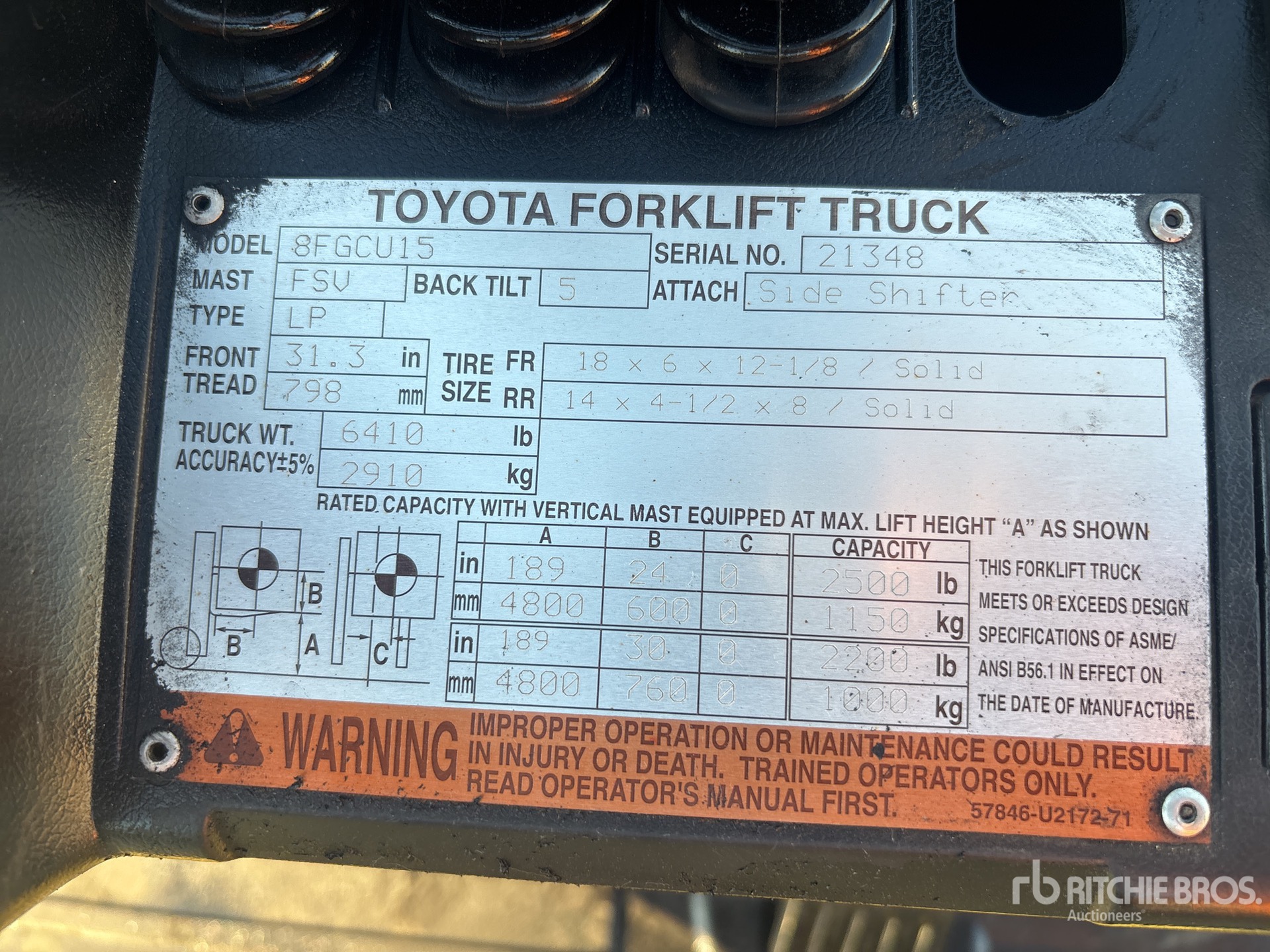 2013 Toyota 8FGCU15