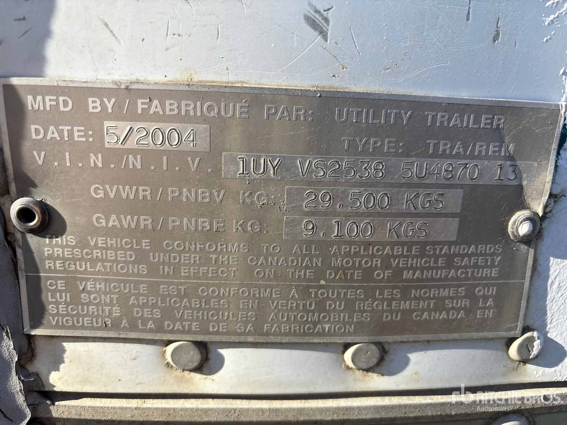 2005 Utility 53 FT X 102 IN TRI/A