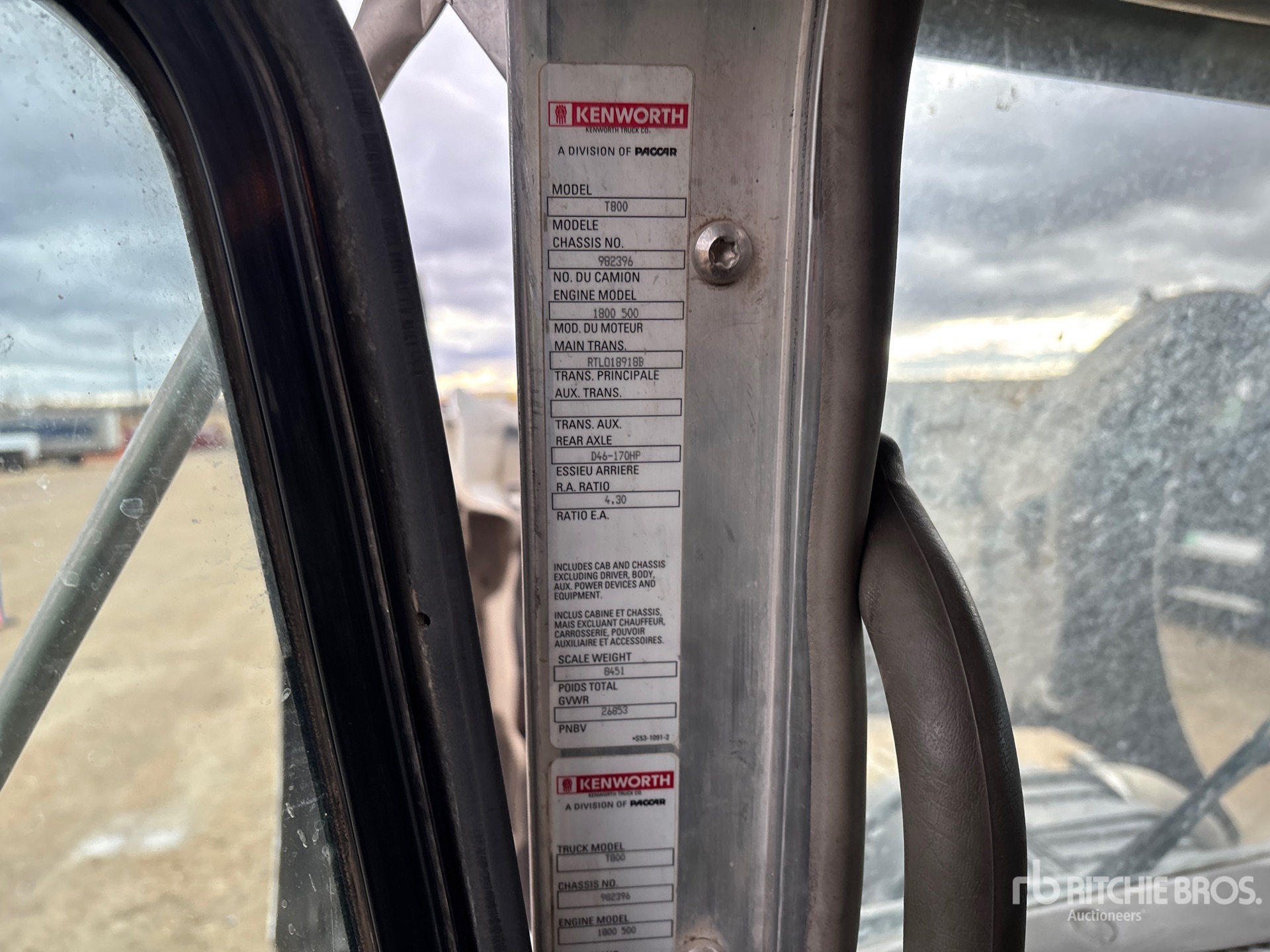 2016 Kenworth T800