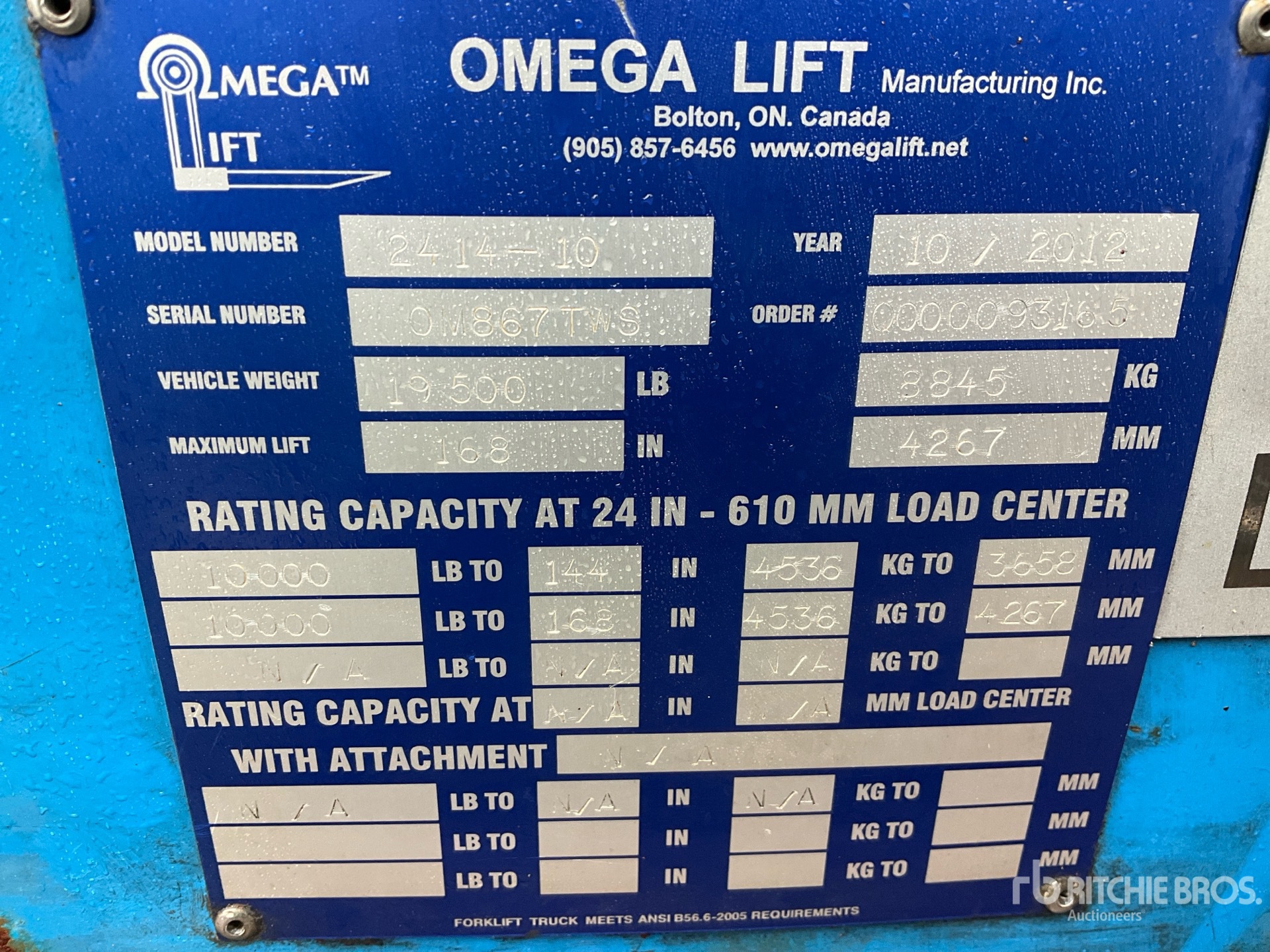 2012 Omega 2414-10