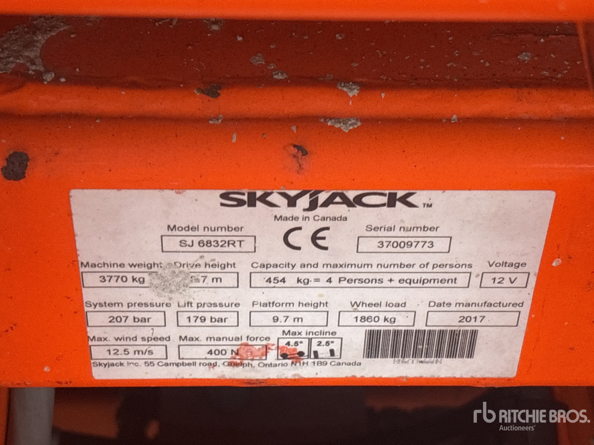 2017 Skyjack SJ 6832RT