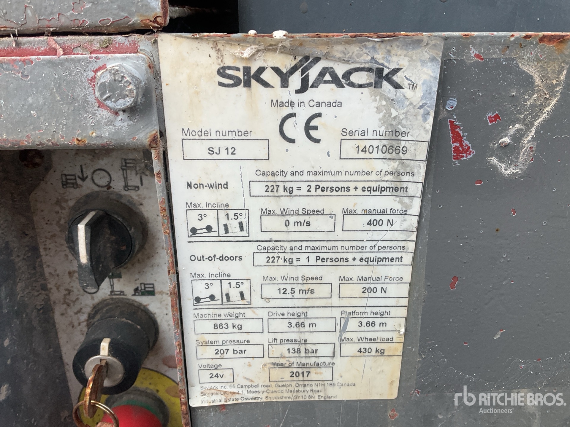 2017 Skyjack SJ12