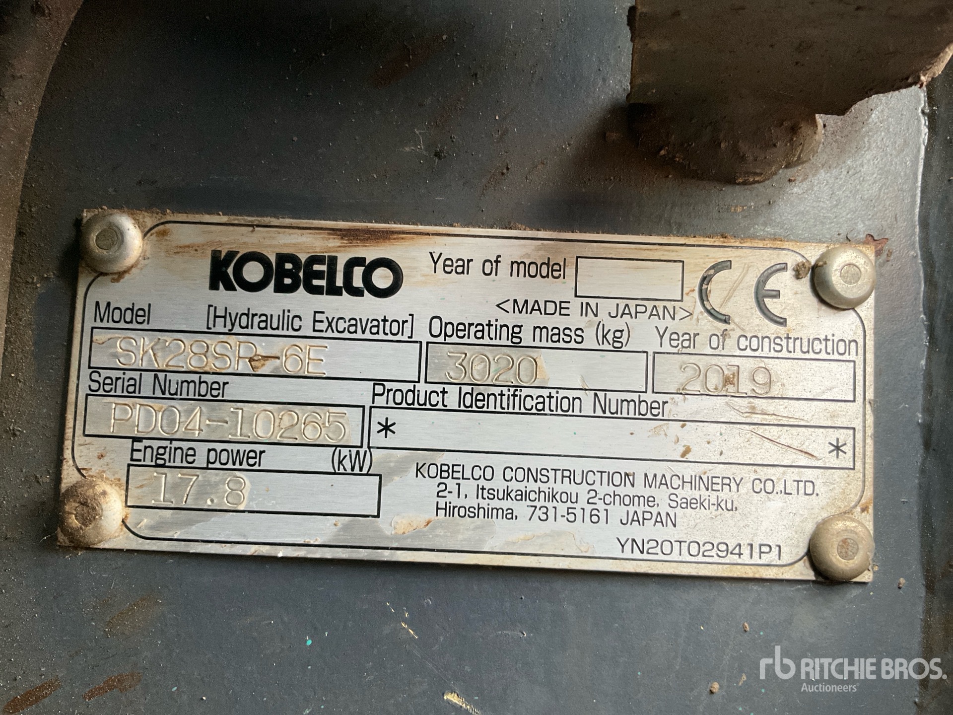 2019 Kobelco SK28SR-6E