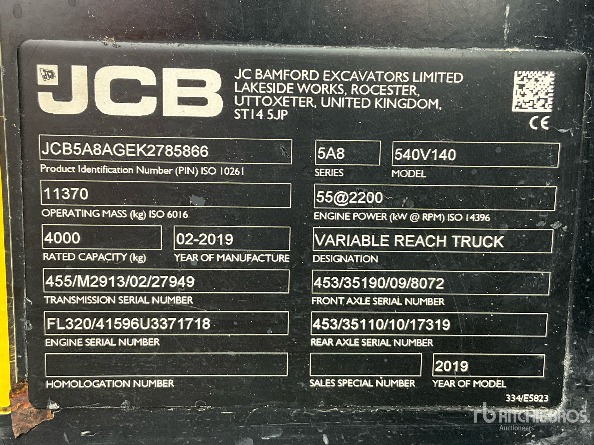 2019 JCB 540-140