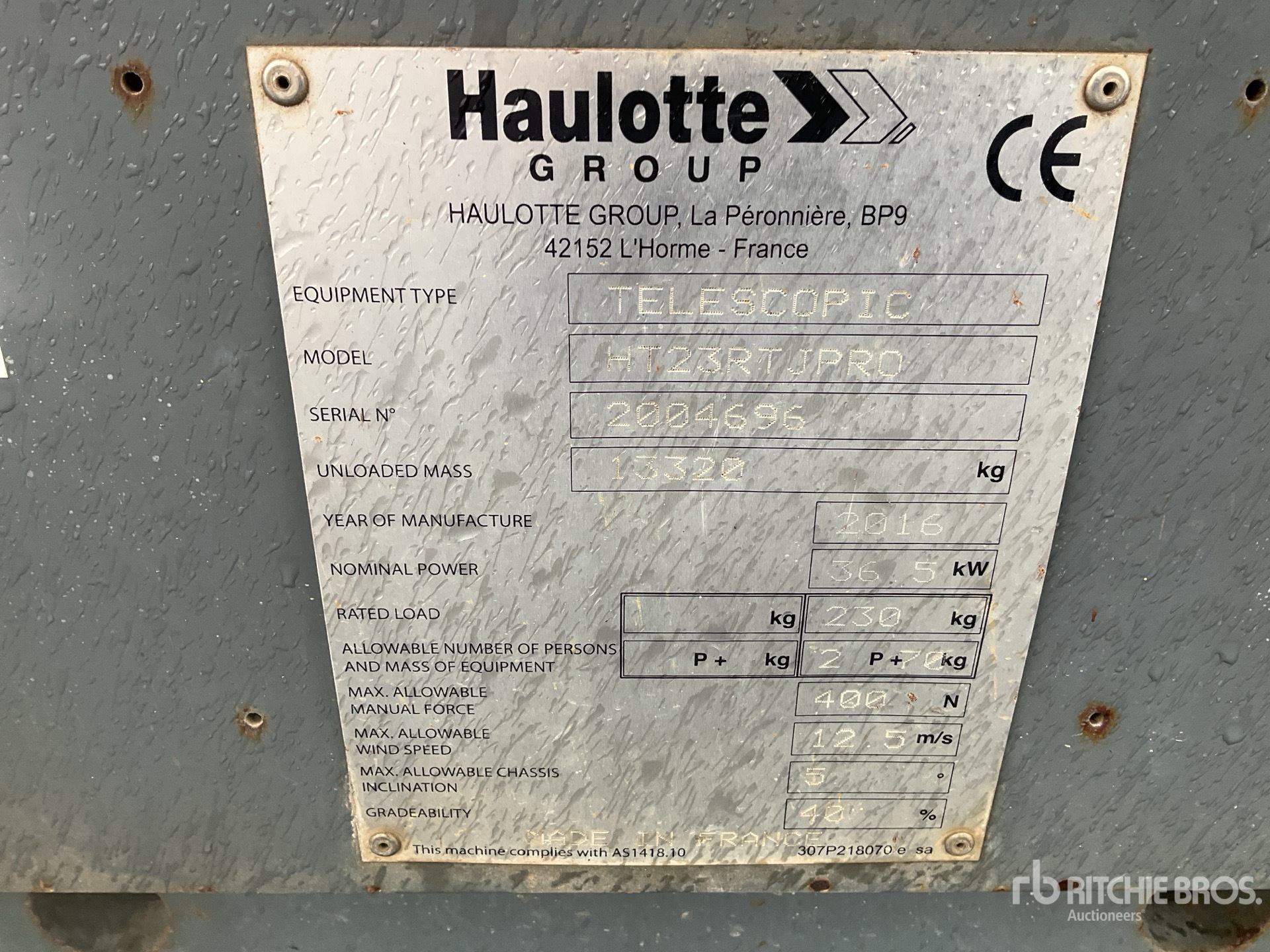 2016 Haulotte HT23RT J