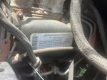 Engine with Emission Certification Label