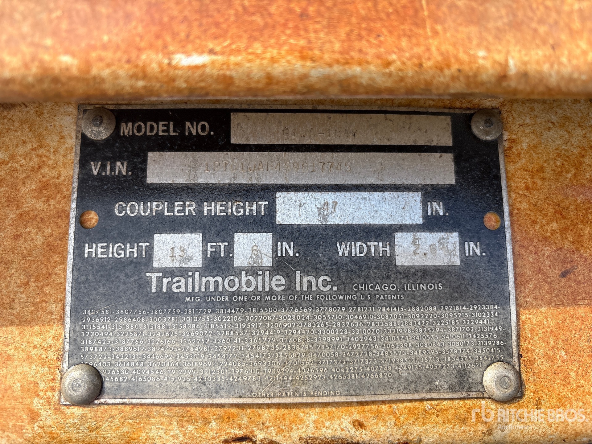 1995 Trailmobile 53 FT X 102 IN T/A TOOL
