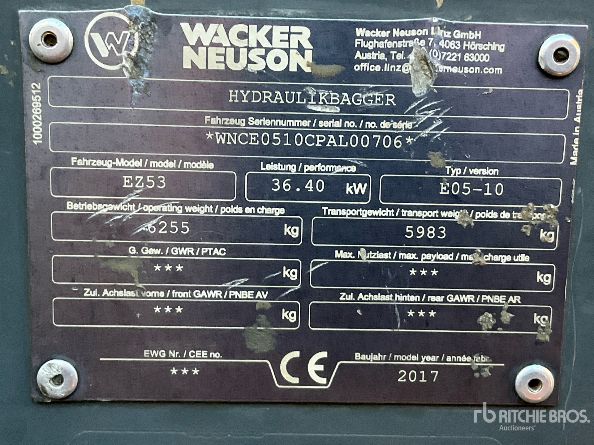 2017 Wacker Neuson EZ53